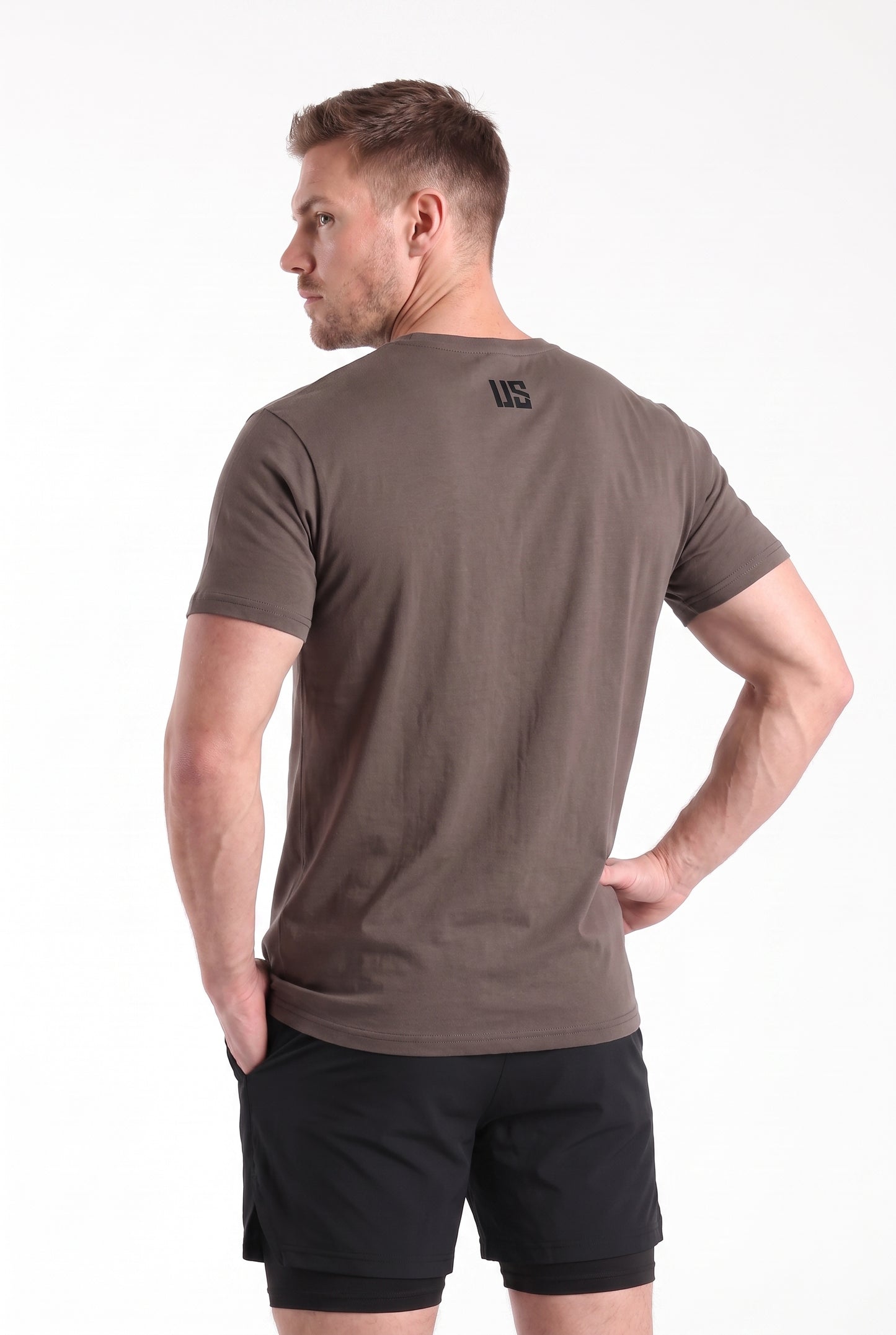 T-shirt bezszwowy bawełniany grafitowy US black Tampa
