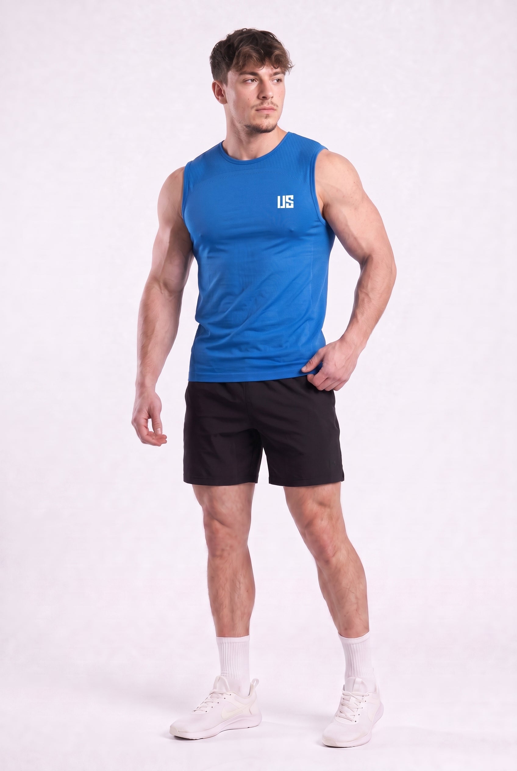 Tank Top męski kobaltowy bezszwowy