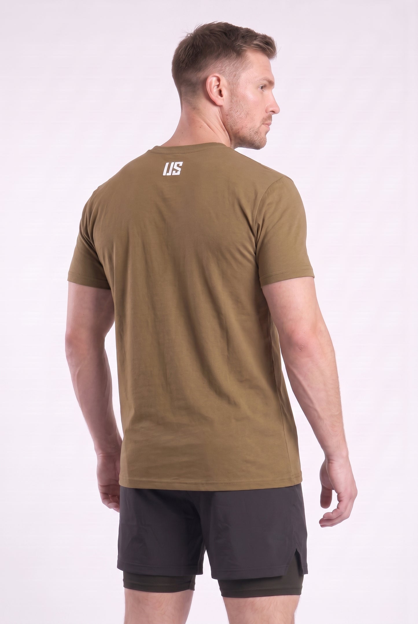 T-shirt bezszwowy bawełniany khaki US Tampa