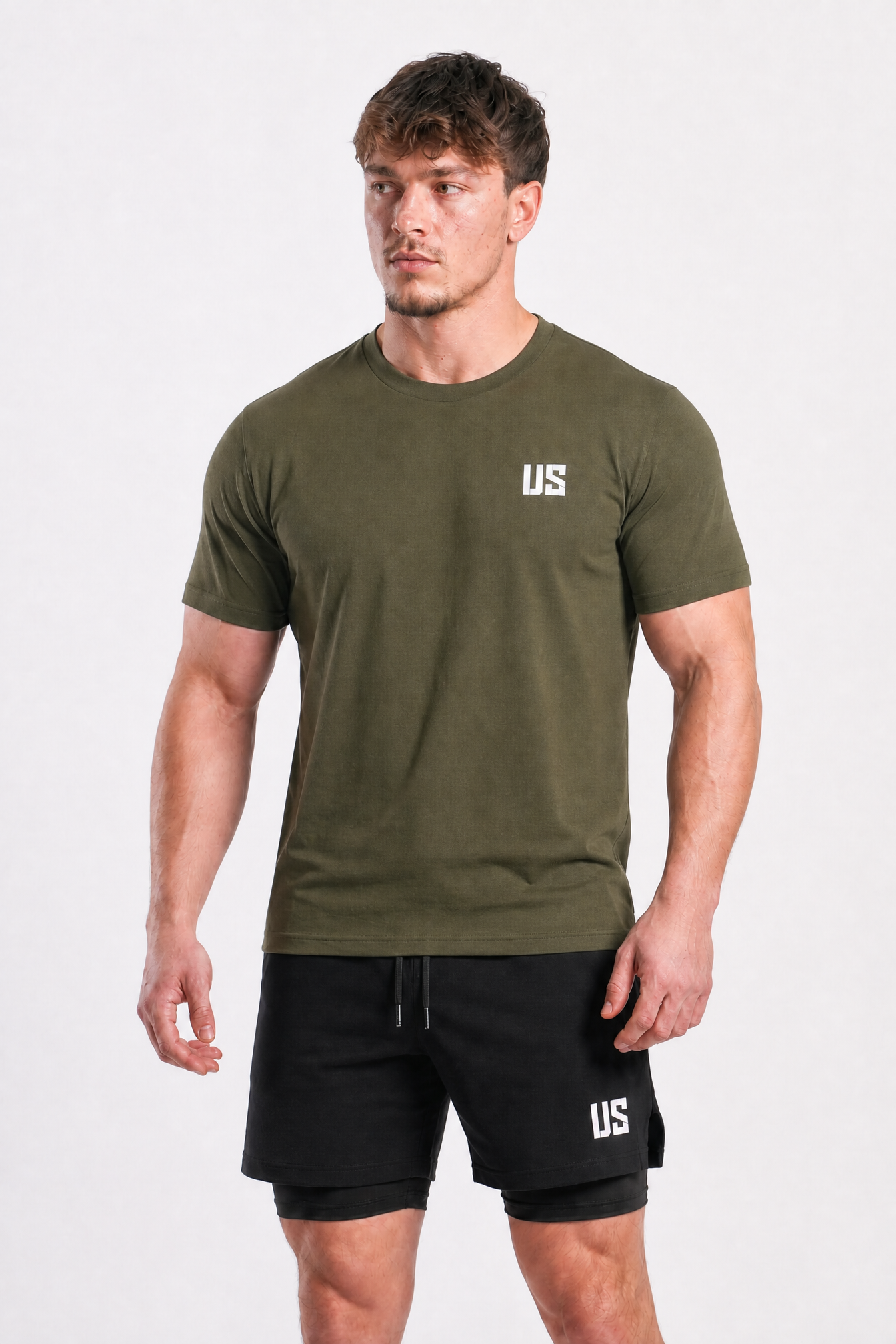 T-shirt bezszwowy bawełniany forest green US Tampa
