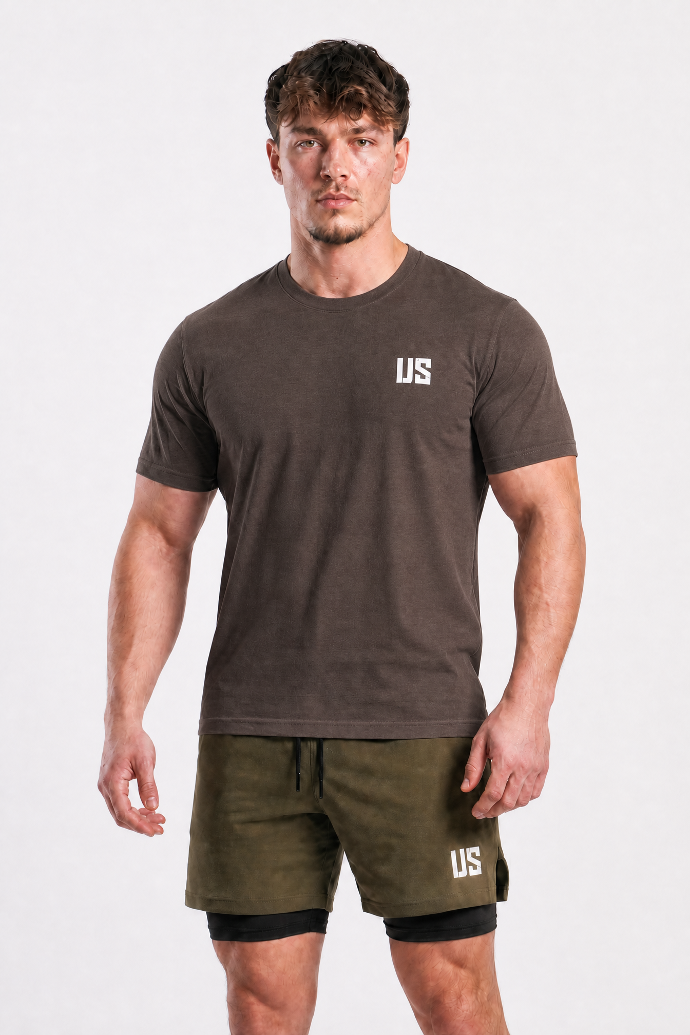 T-shirt bezszwowy bawełniany grafitowy US Tampa