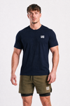 T-shirt bezszwowy bawełniany granatowy US Tampa