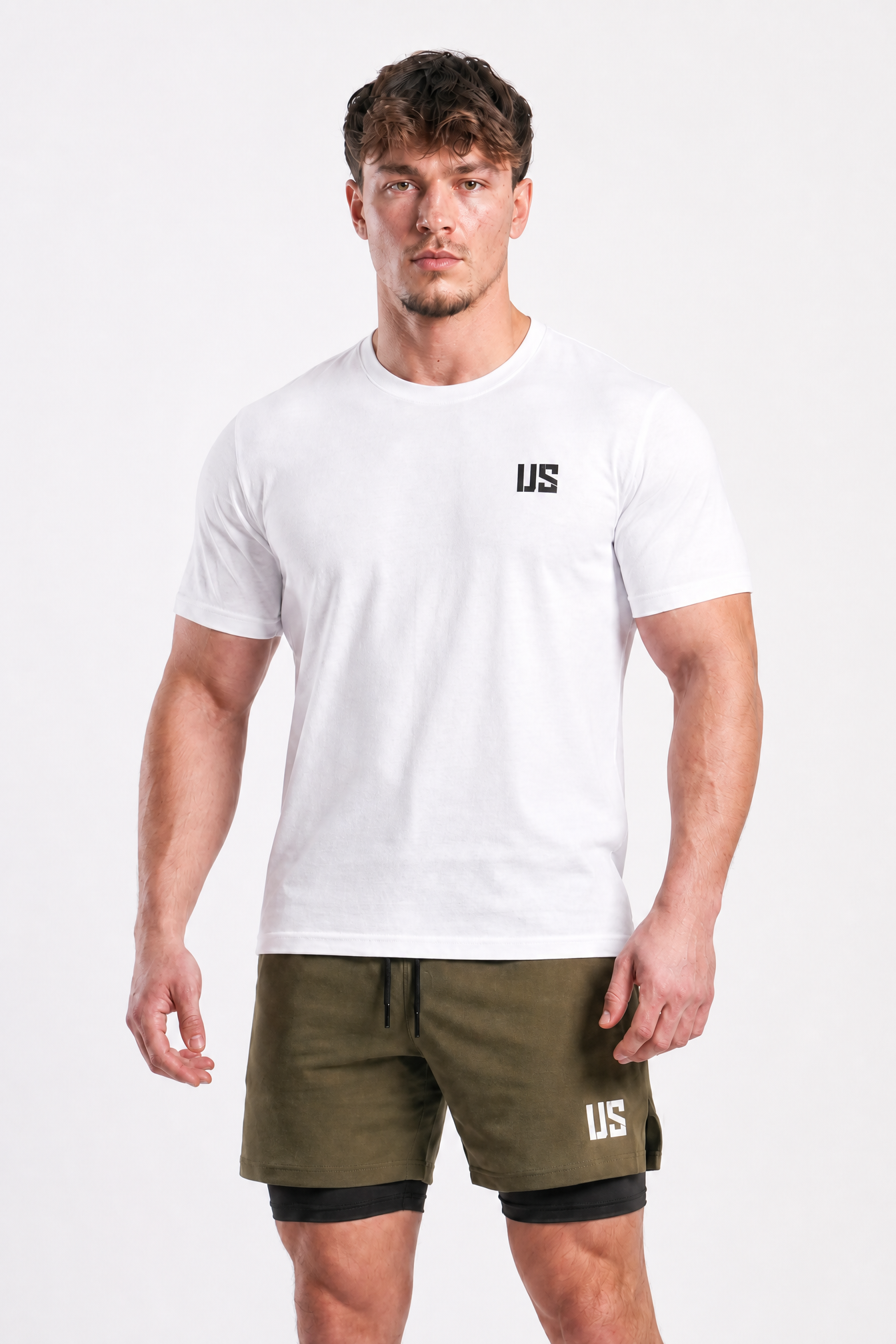T-shirt bezszwowy bawełniany biały US Tampa