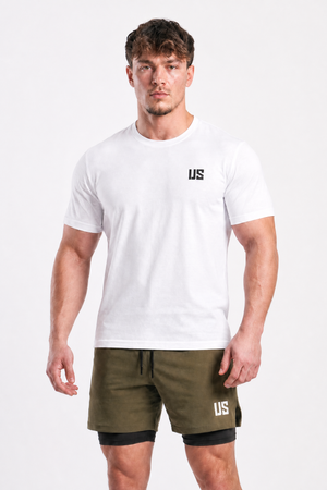 T-shirt bezszwowy bawełniany biały US Tampa