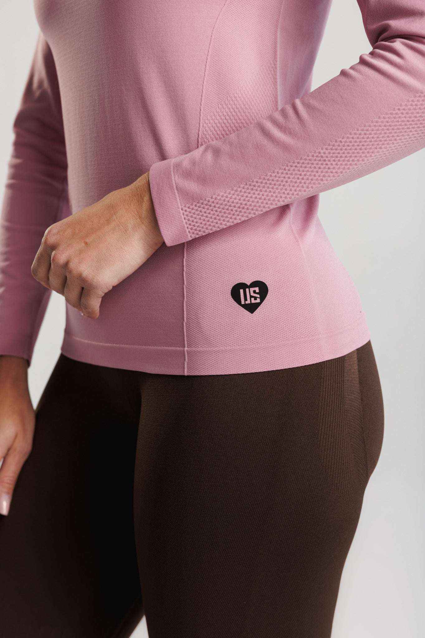 Longsleeve damski bezszwowy techniczny PRO dusty rose - Dakota