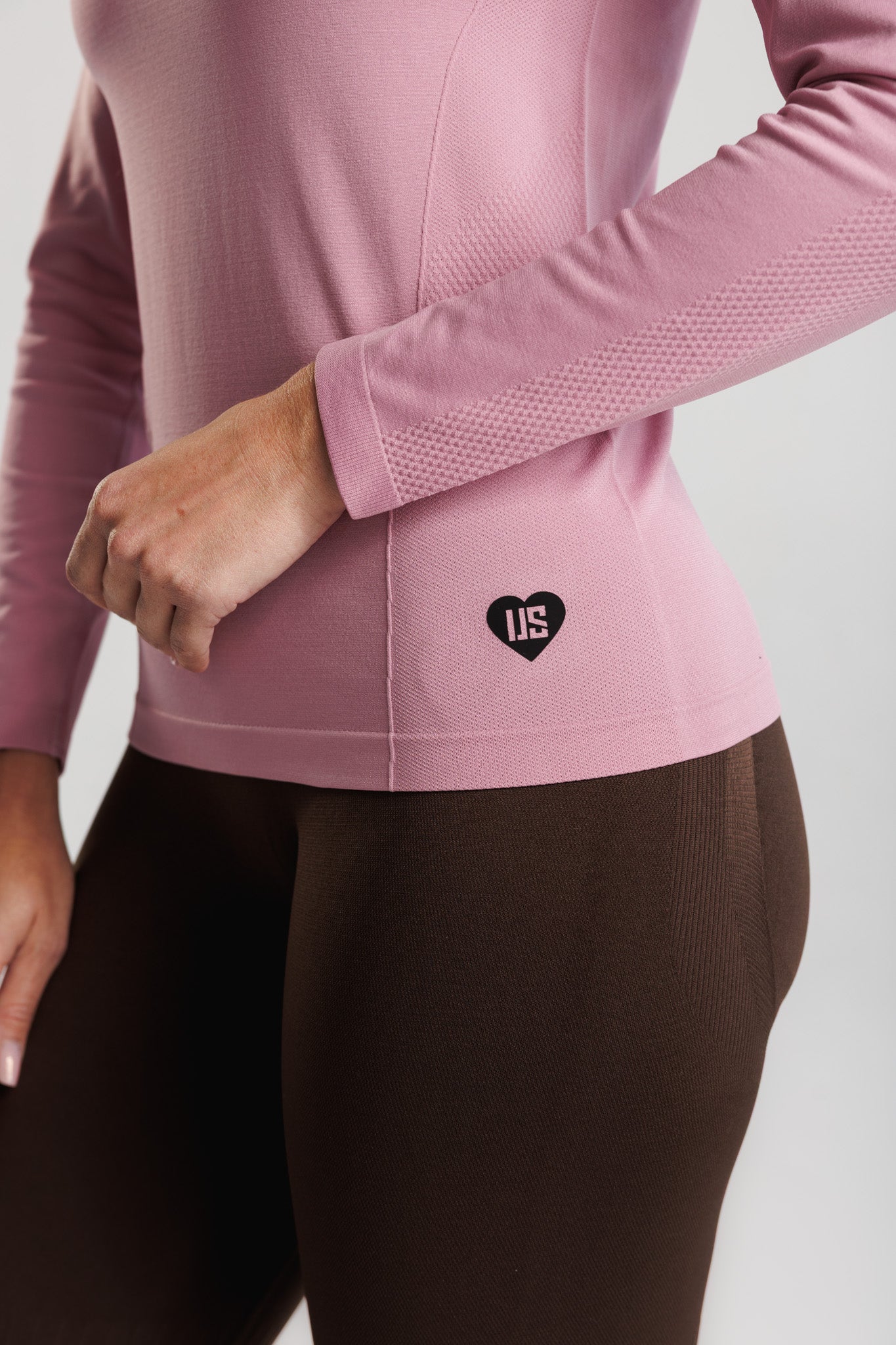 Longsleeve bezszwowy techniczny PRO dusty rose Dakota