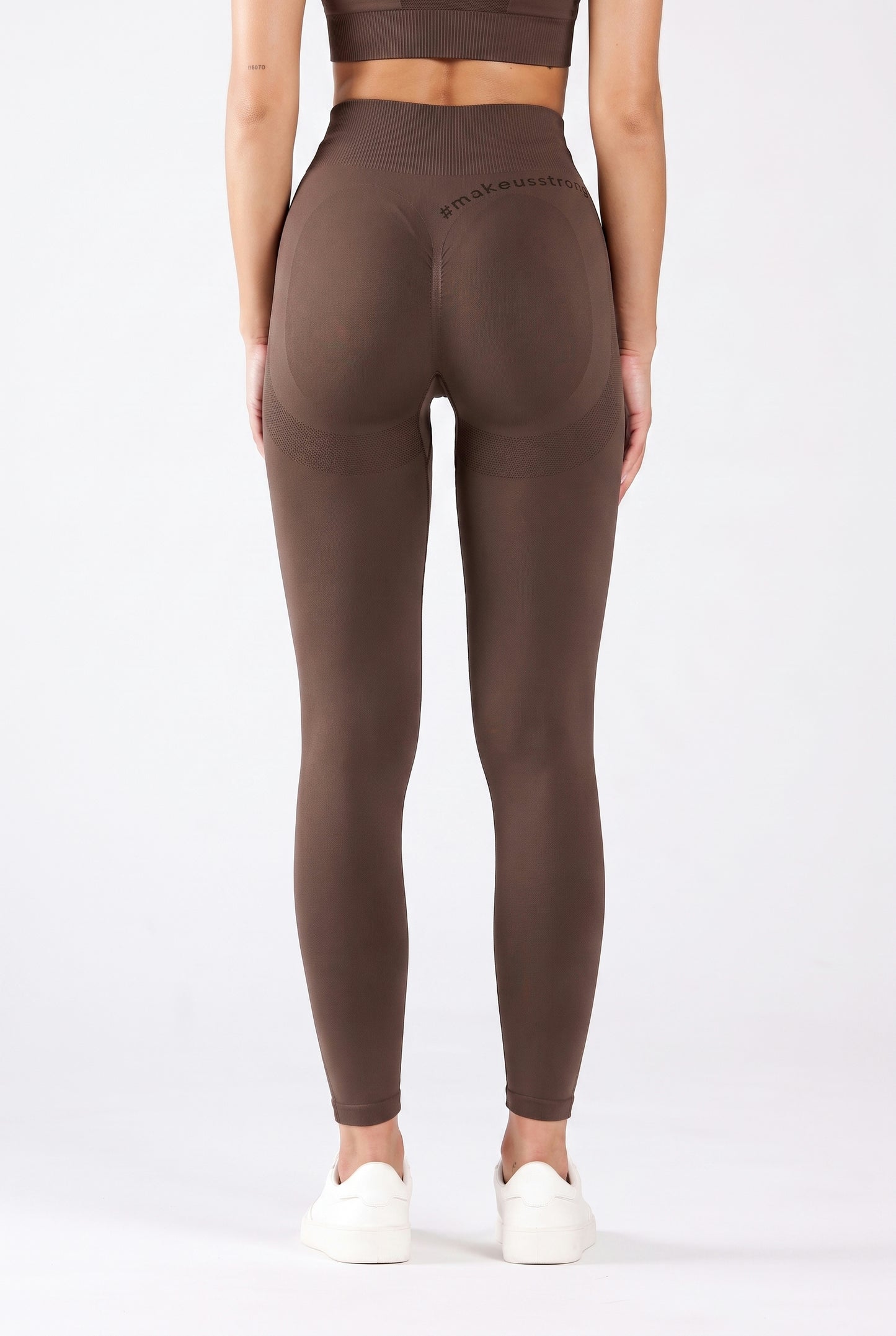 Legginsy bezszwowe PUSH UP czekoladowe - Florence
