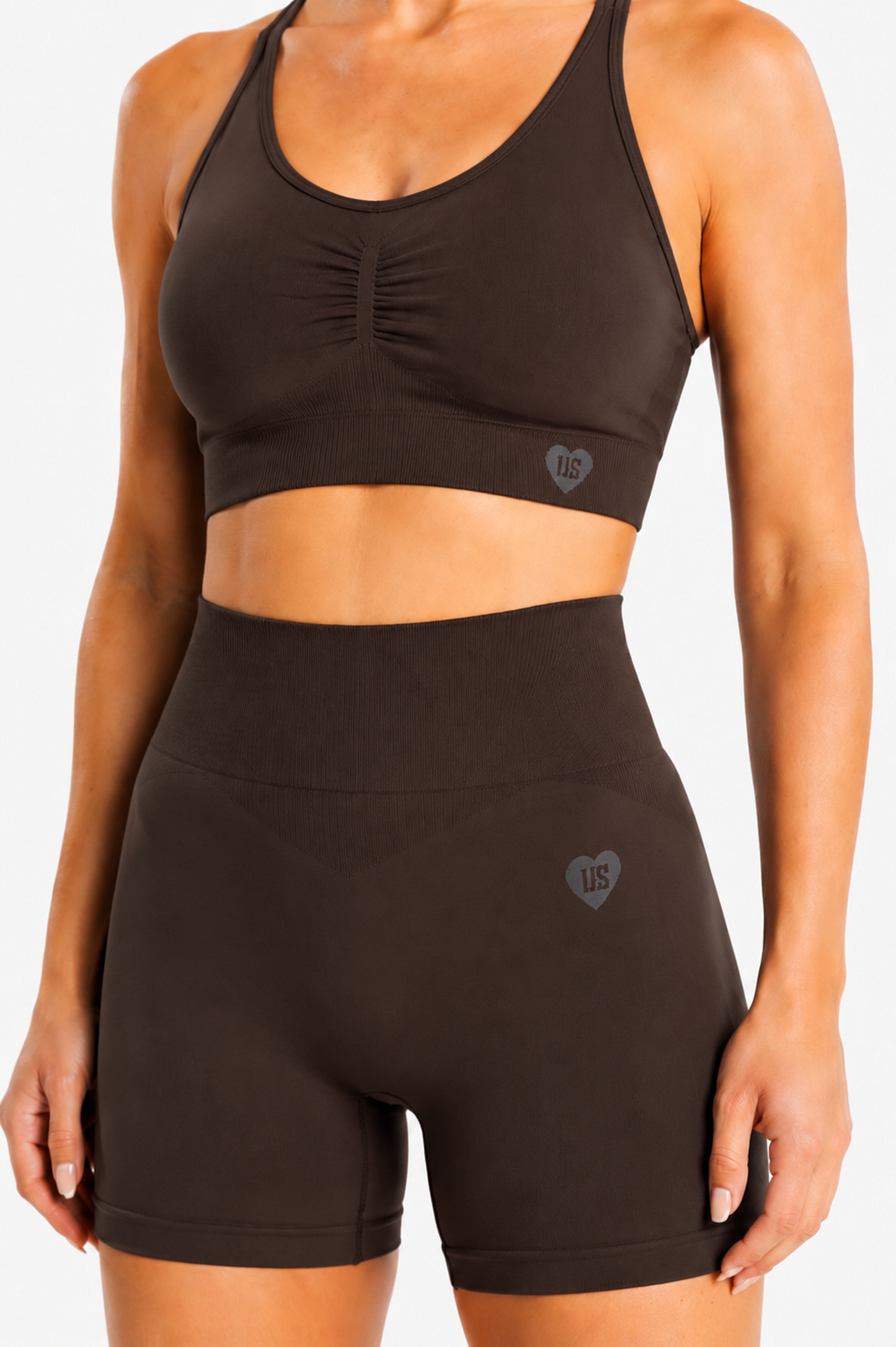 Szorty bezszwowe PUSH UP V SHAPE espresso Savannah