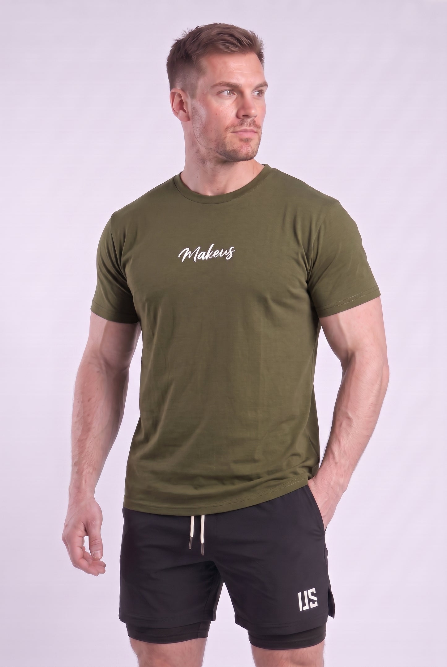 T-shirt bezszwowy bawełniany forest green MAKEUS Tampa
