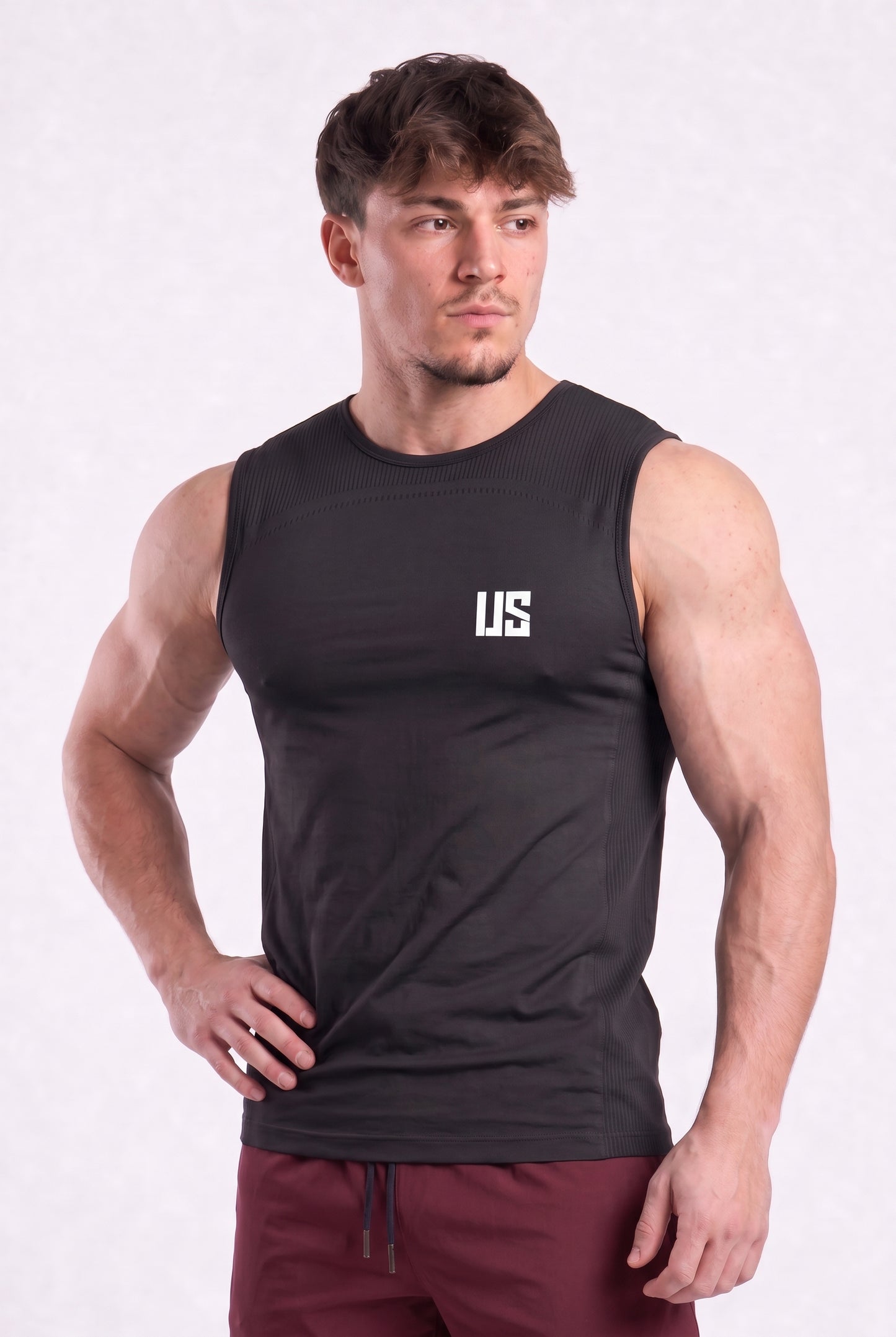 Tank Top bezszwowy techniczny czarny Denver