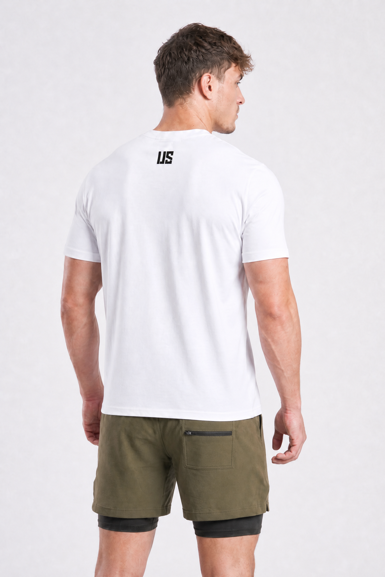 T-shirt bezszwowy bawełniany biały US Tampa