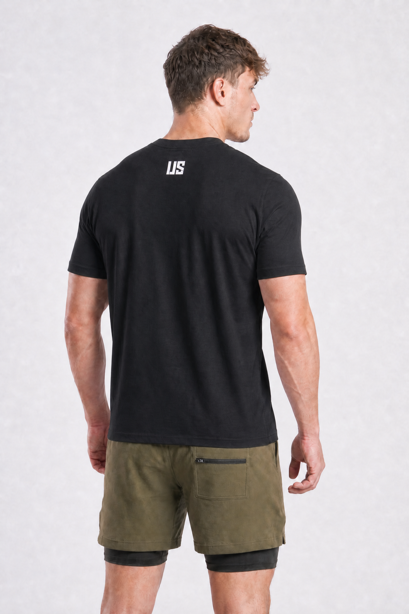 T-shirt bezszwowy bawełniany czarny US Tampa