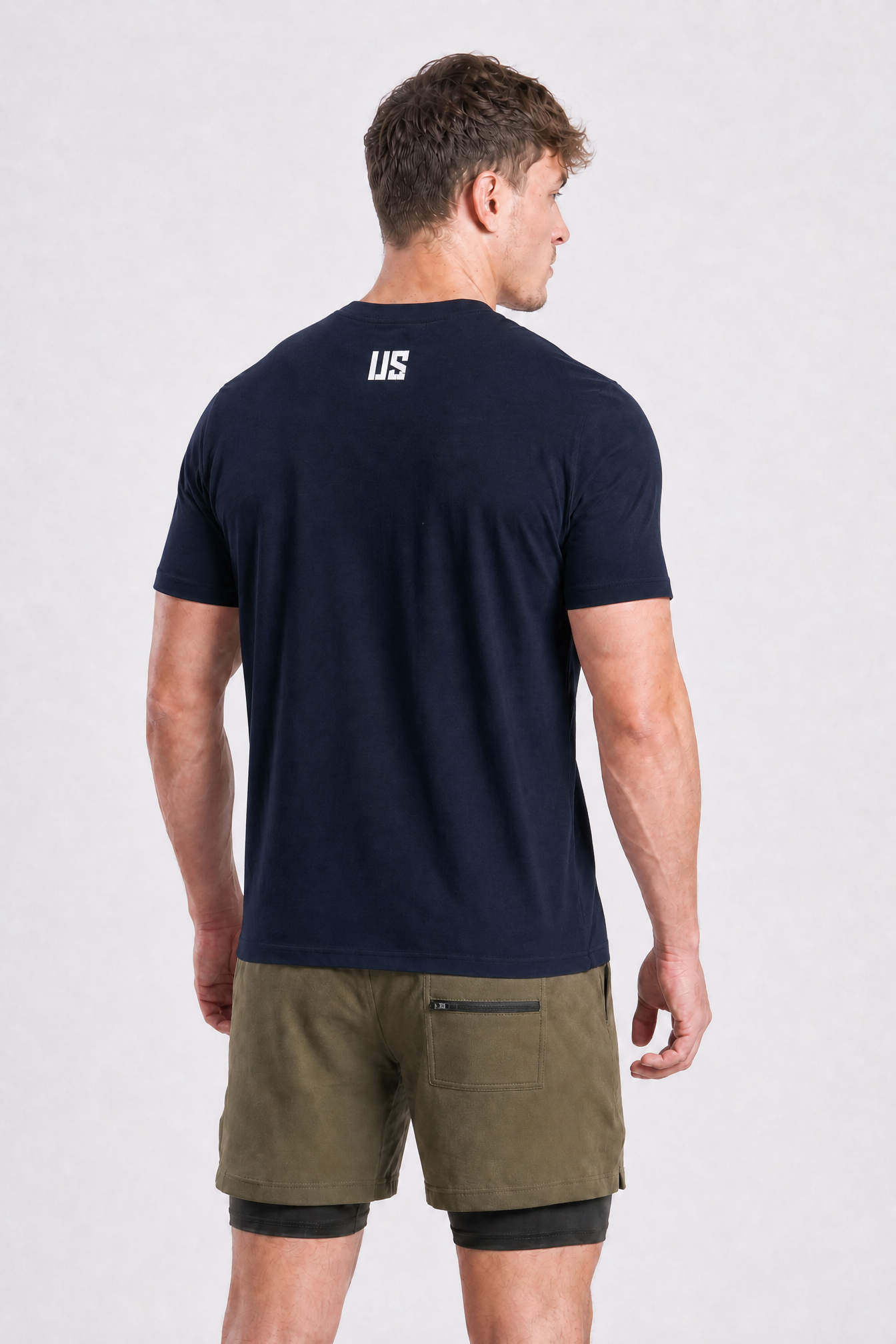 T-shirt bezszwowy bawełniany granatowy US Tampa
