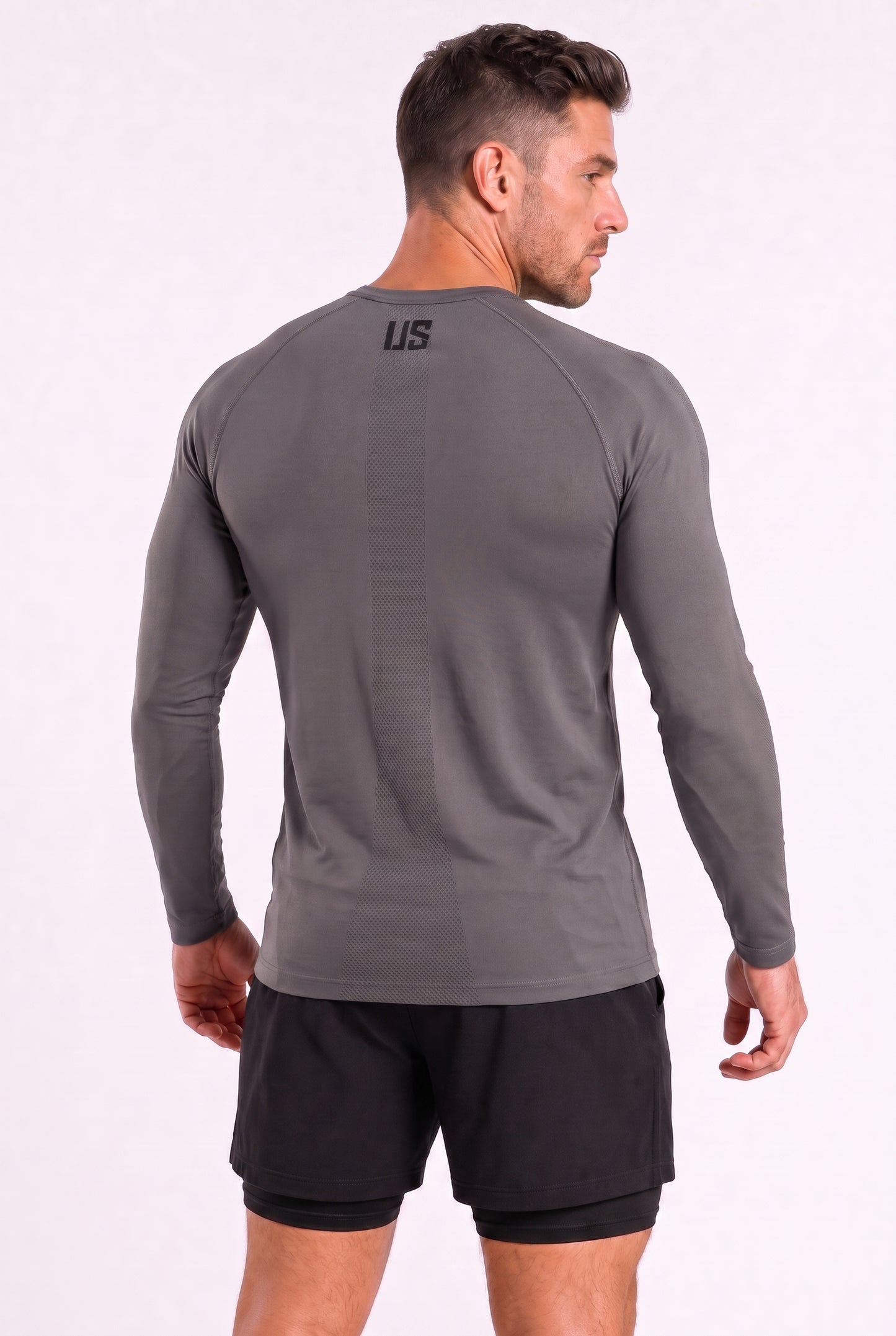 Longsleeve bezszwowy techniczny PRO grafitowy Columbia II
