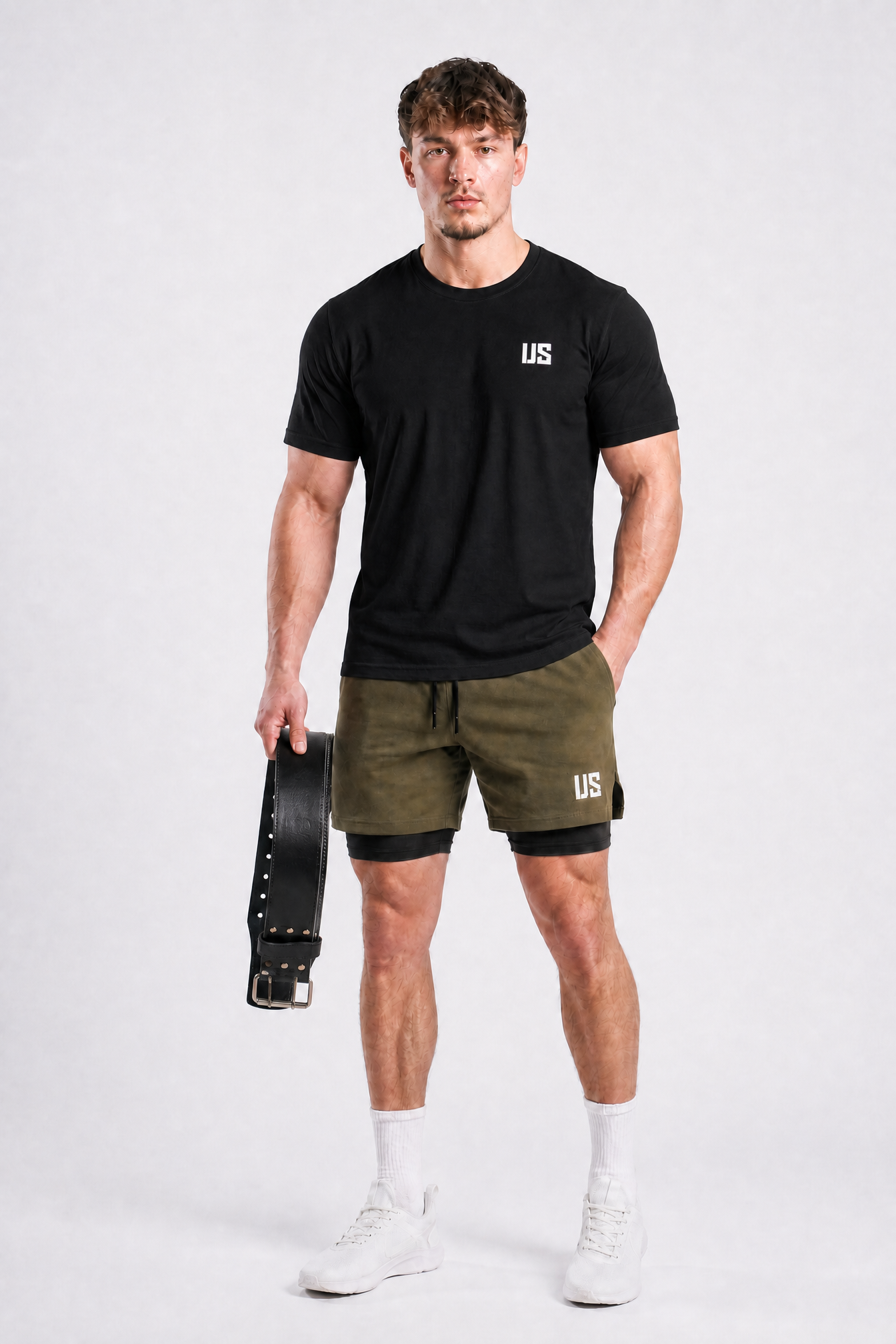 T-shirt bezszwowy bawełniany czarny US Tampa