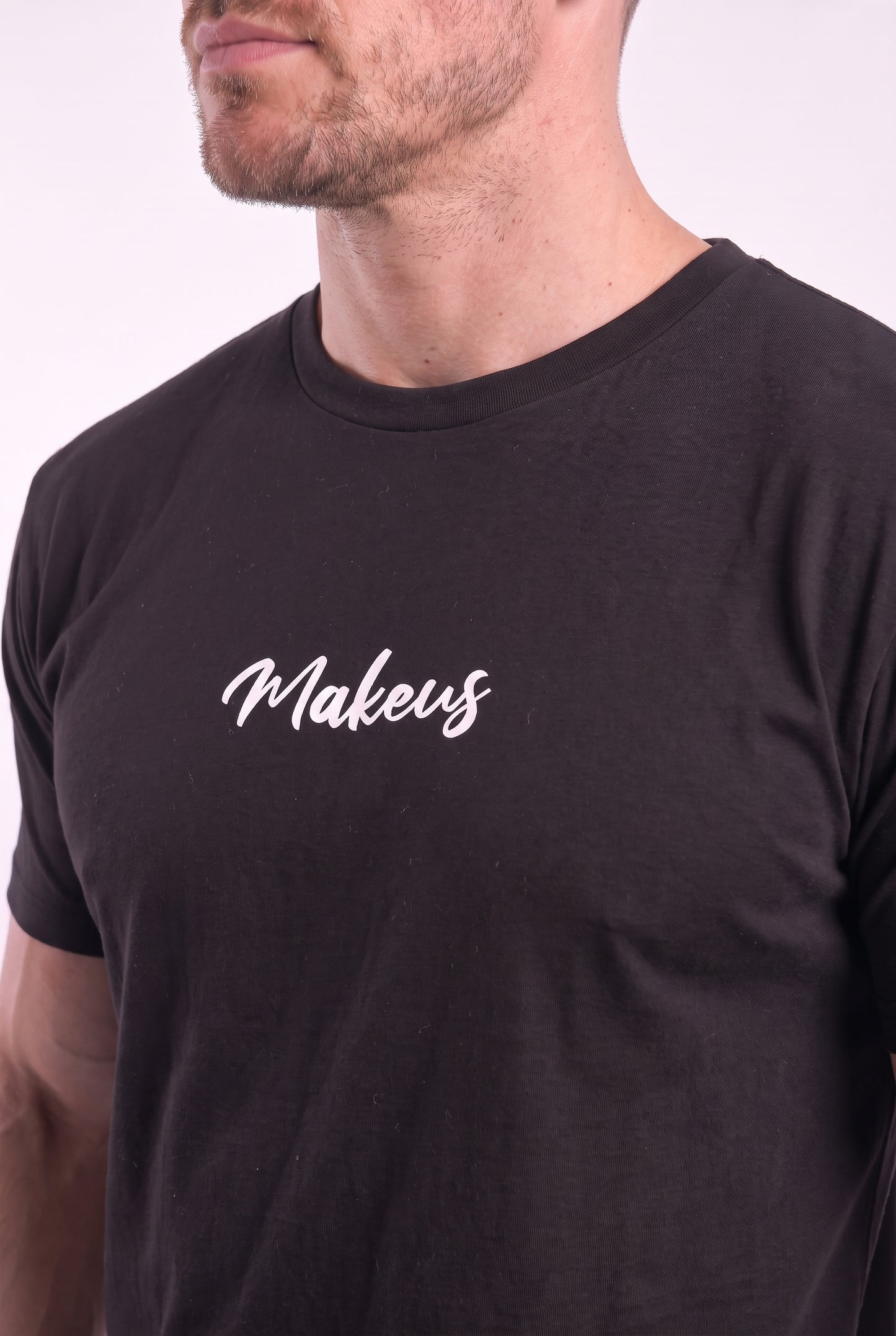 T-shirt bezszwowy bawełniany czarny MAKEUS Tampa