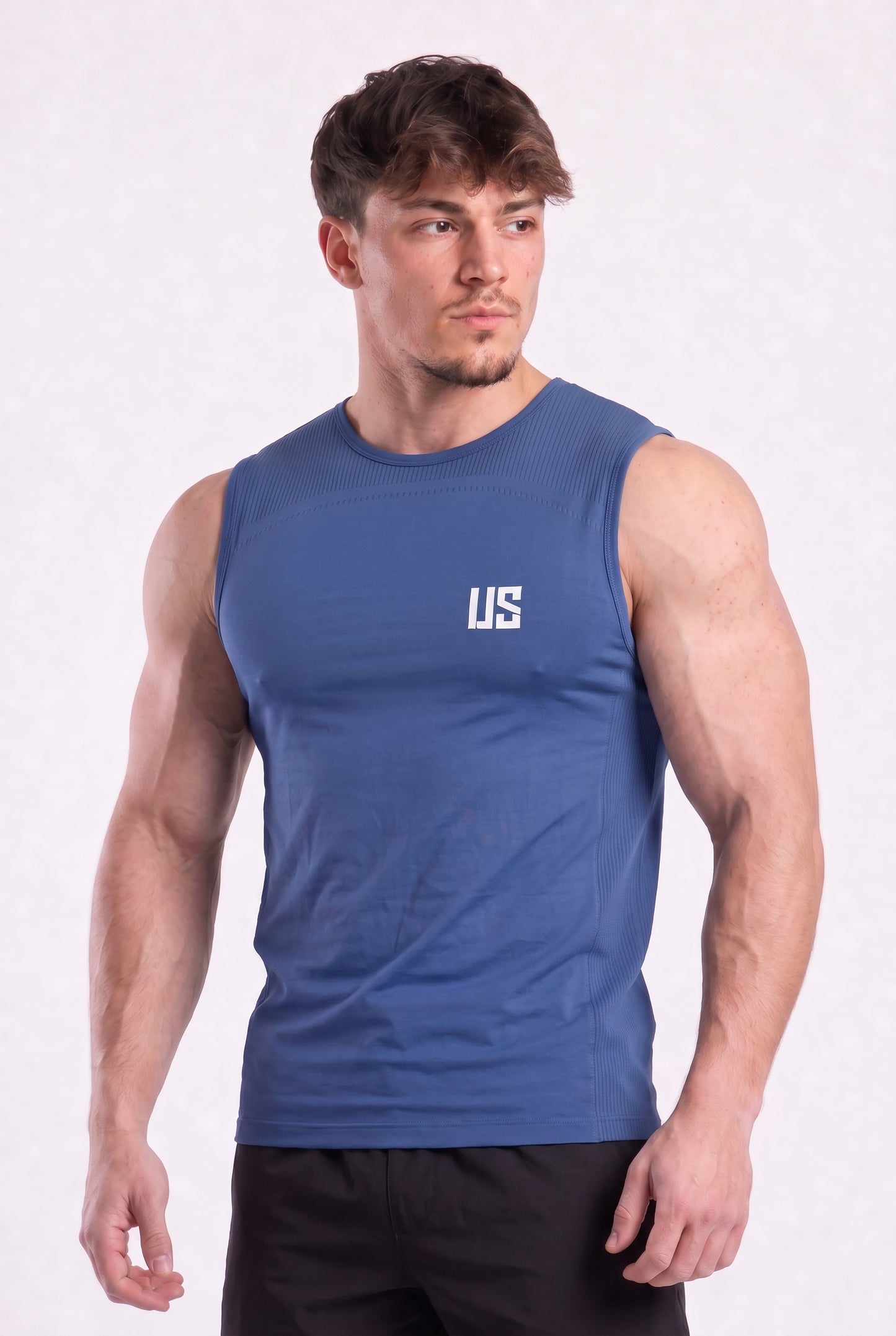 Tank Top bezszwowy techniczny kobaltowy Denver