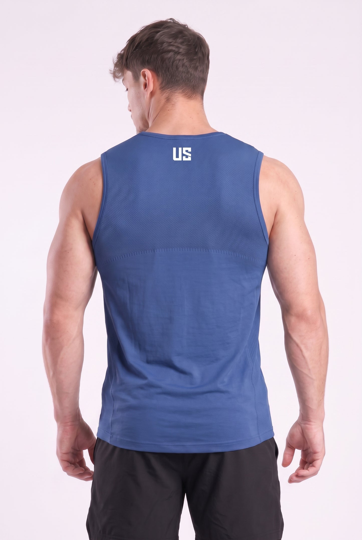 Tank Top bezszwowy techniczny kobaltowy Denver