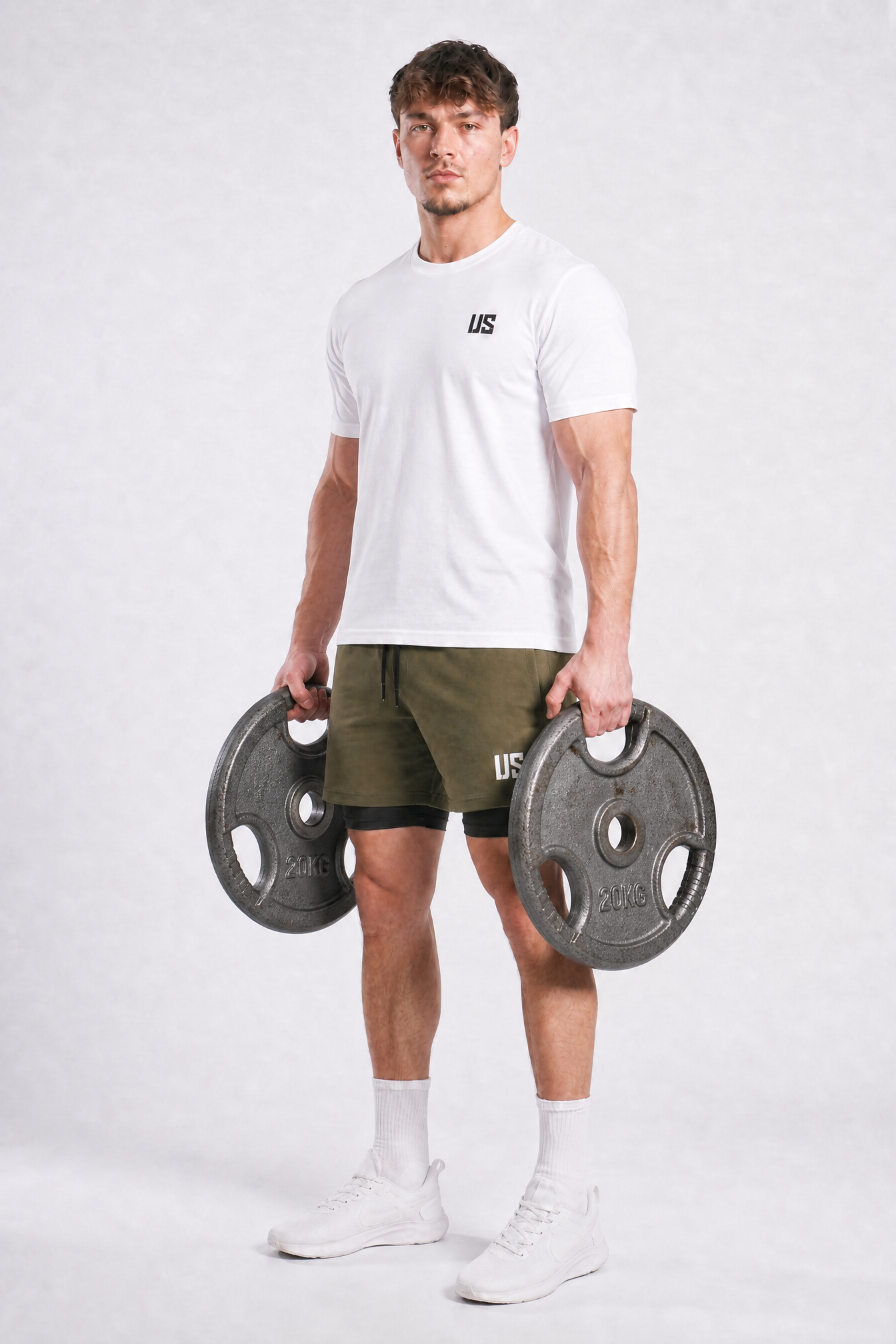 T-shirt bezszwowy bawełniany biały US Tampa