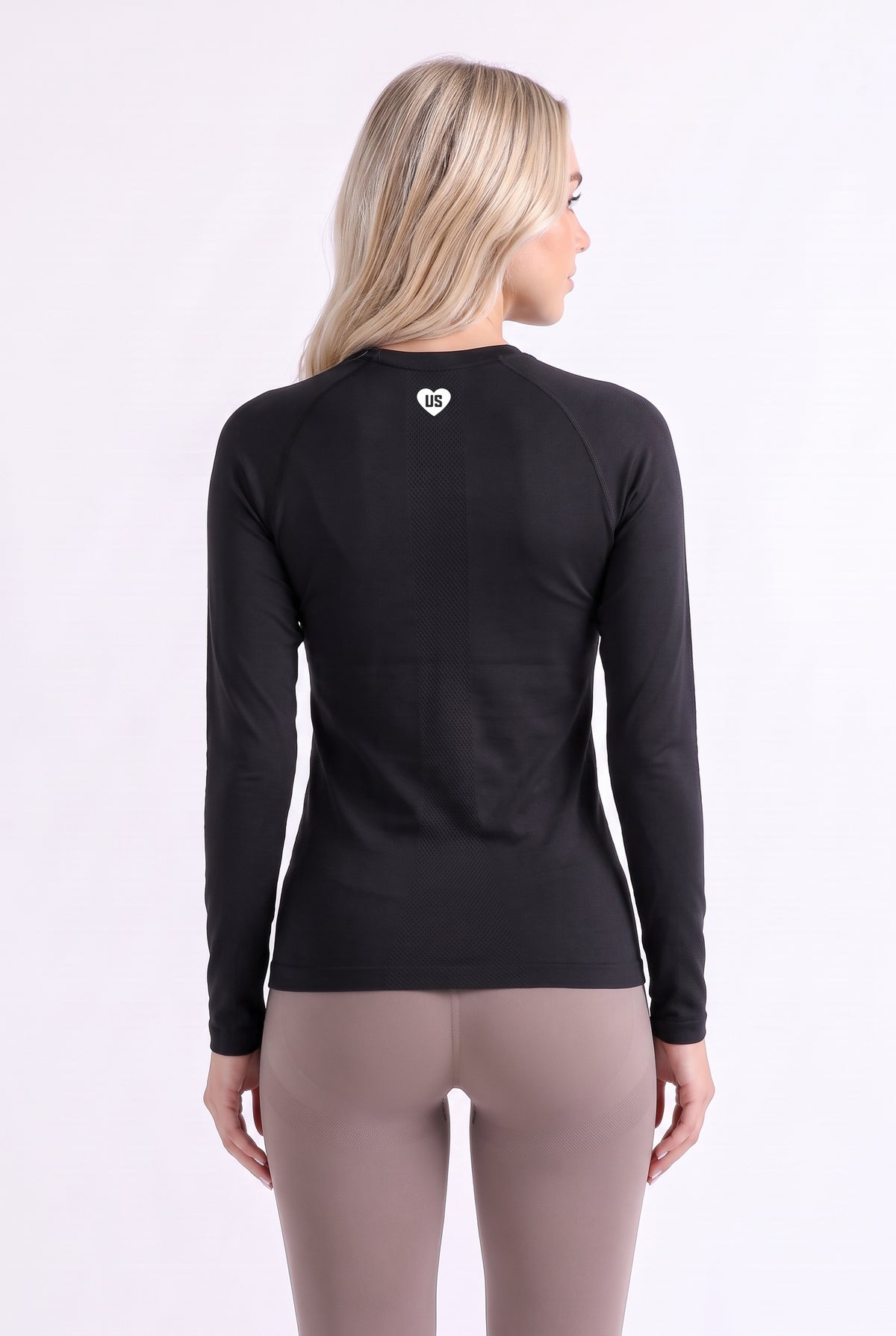Longsleeve damski bezszwowy techniczny PRO czarny - Dakota