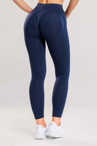 Legginsy bezszwowe PUSH UP PRO II granatowe - Nevada