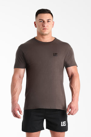 T-shirt bezszwowy bawełniany grafitowy US black Tampa