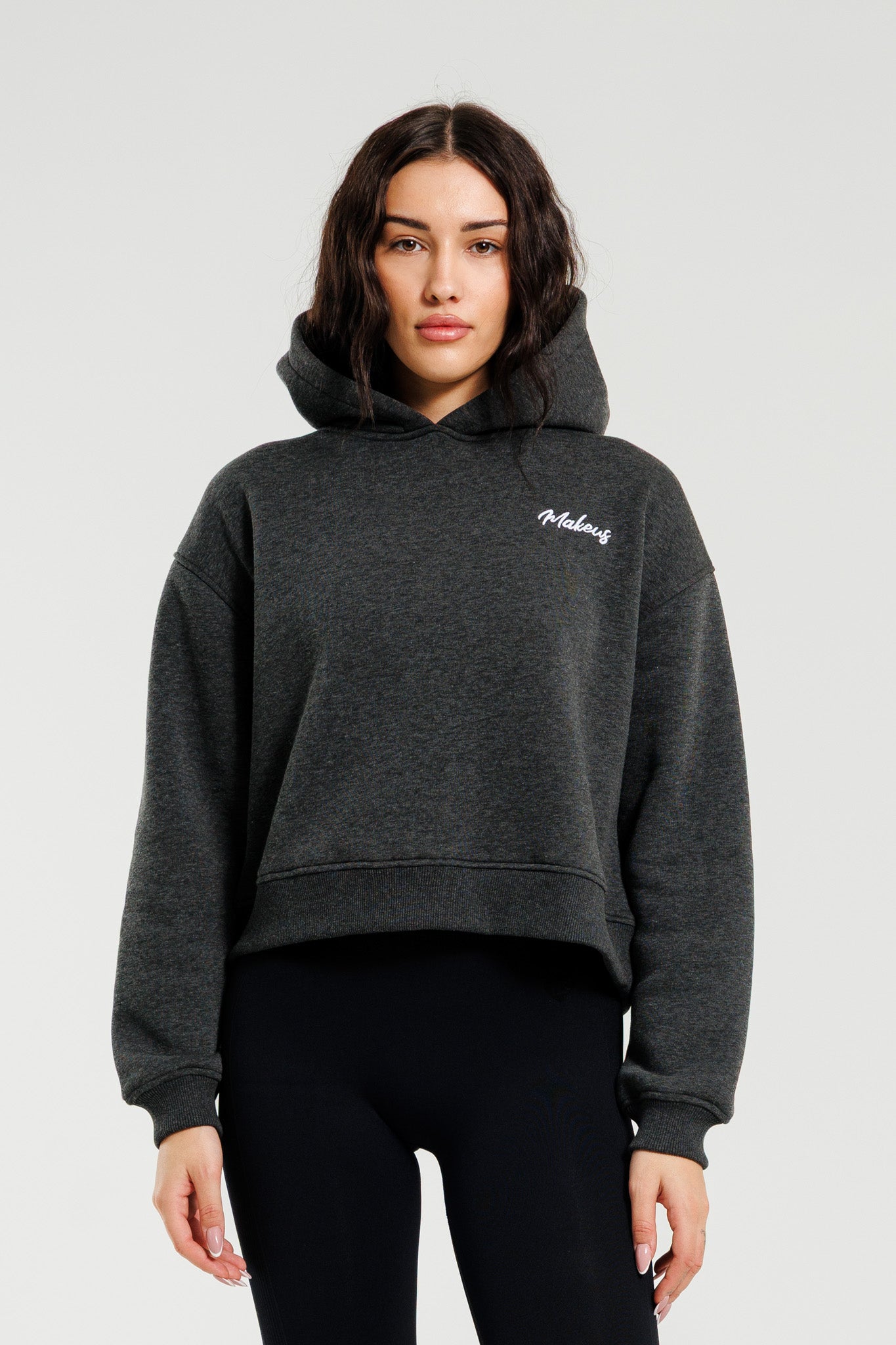 Bluza dresowa z kapturem grafitowa Everly