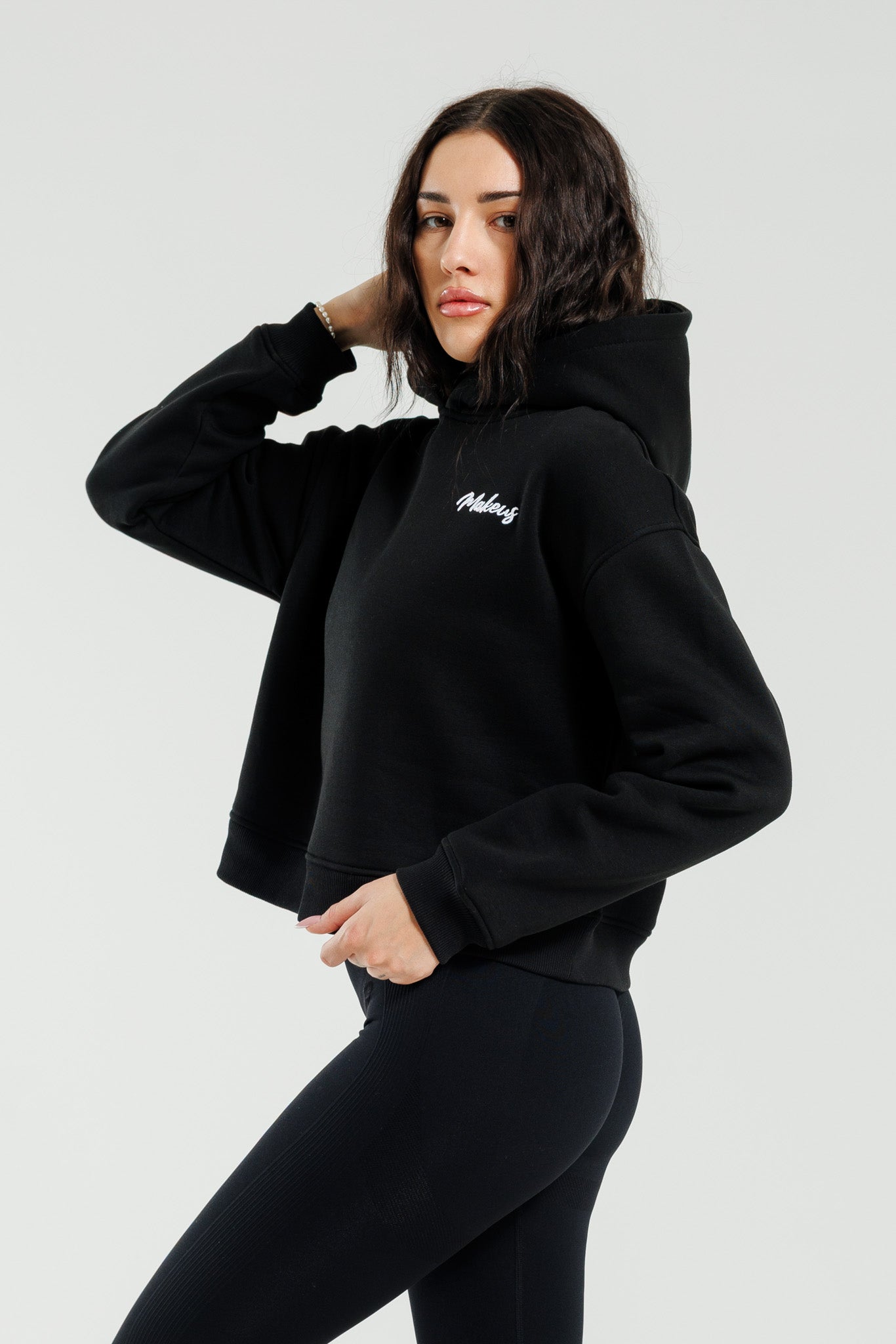 Bluza dresowa z kapturem czarna Everly