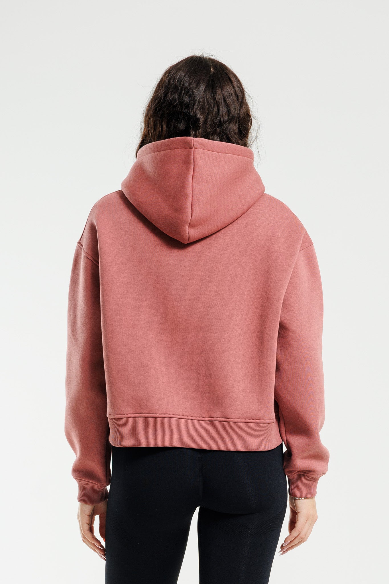 Bluza dresowa z kapturem brudny róż Everly