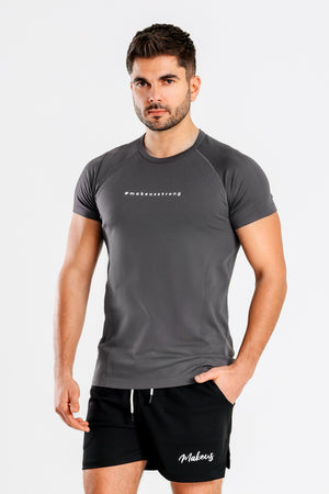 T-shirt bezszwowy techniczny PRO grafitowy Colorado II