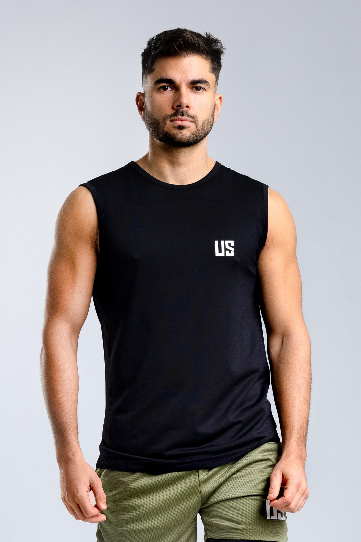 Zestaw męski tank top bezszwowy Denver/DNV + spodenki 2w1 Camp David/Hill