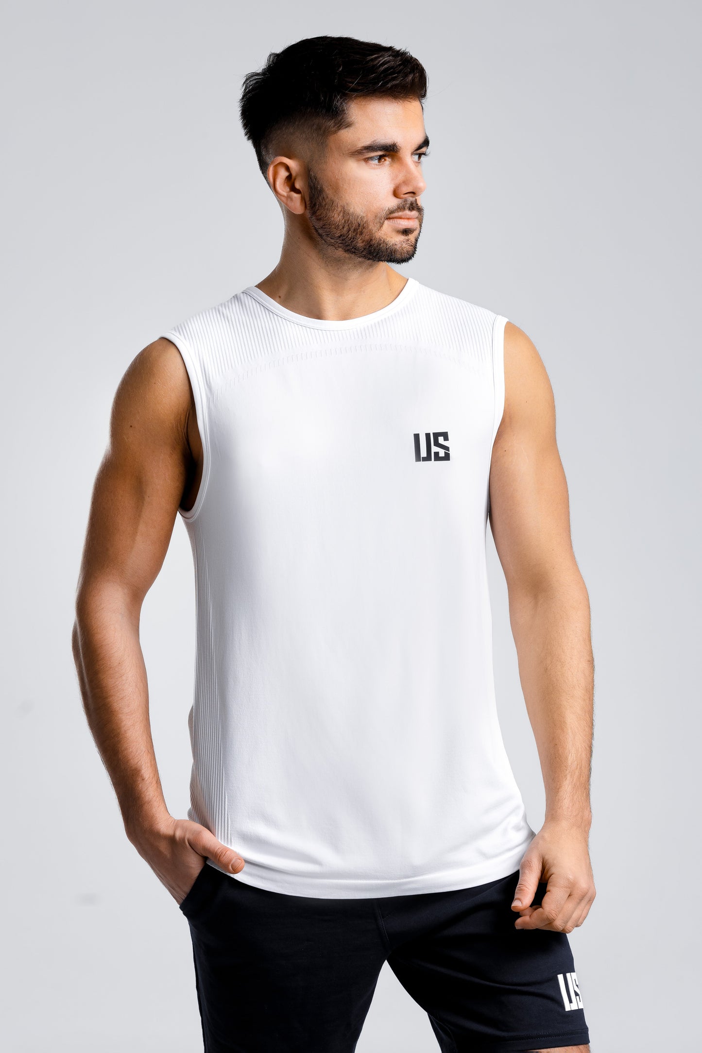 Zestaw męski tank top bezszwowy Denver/DNV + spodenki 2w1 Camp David/Hill