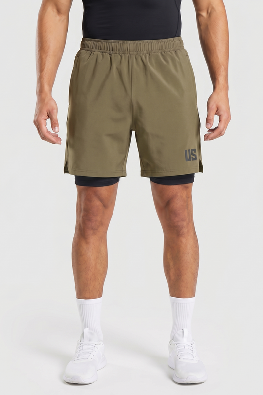 Spodenki do biegania PRO szybkoschnące khaki Camp Runner