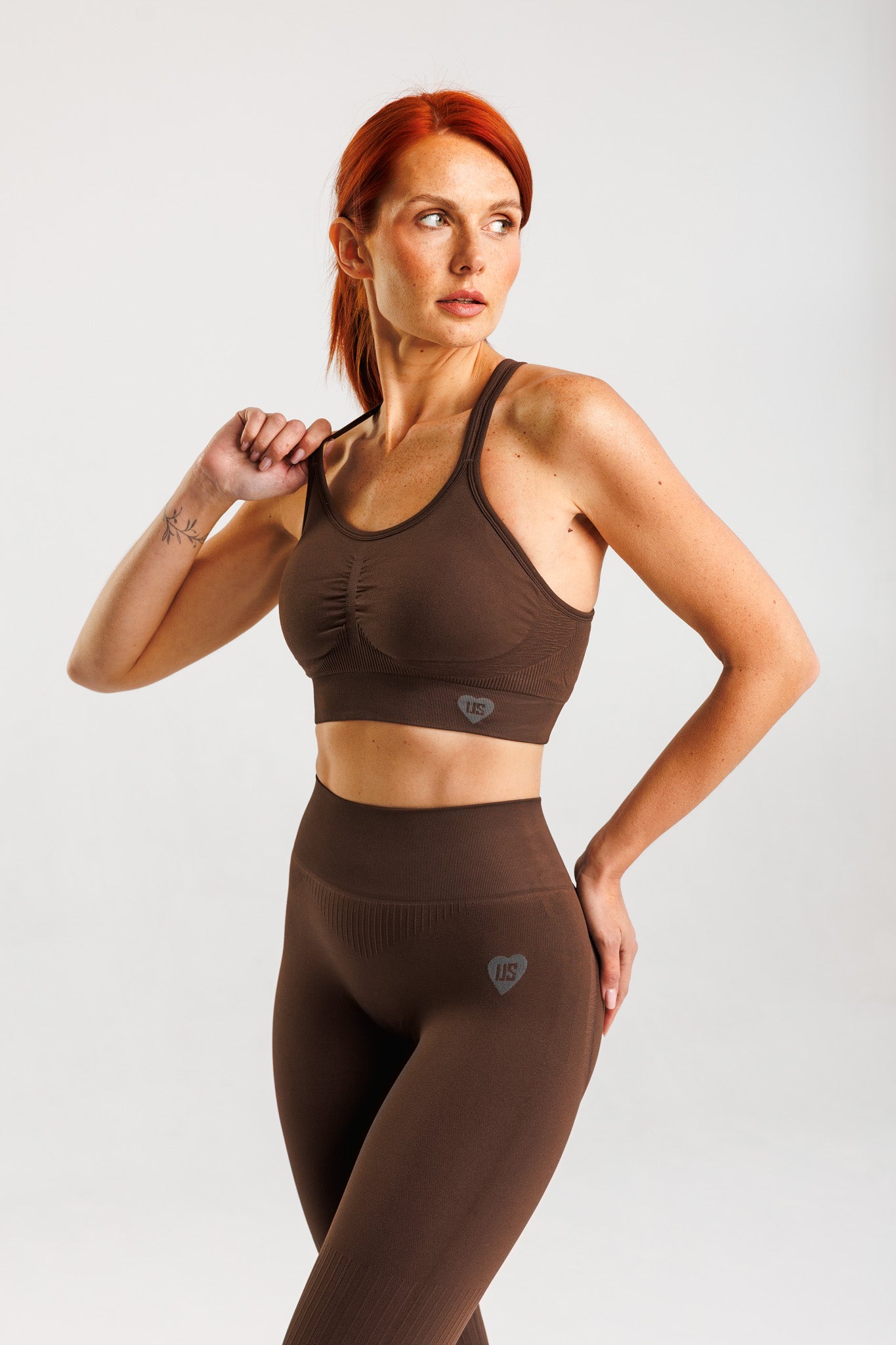 Legginsy bezszwowe PUSH UP PRO II espresso Nevada