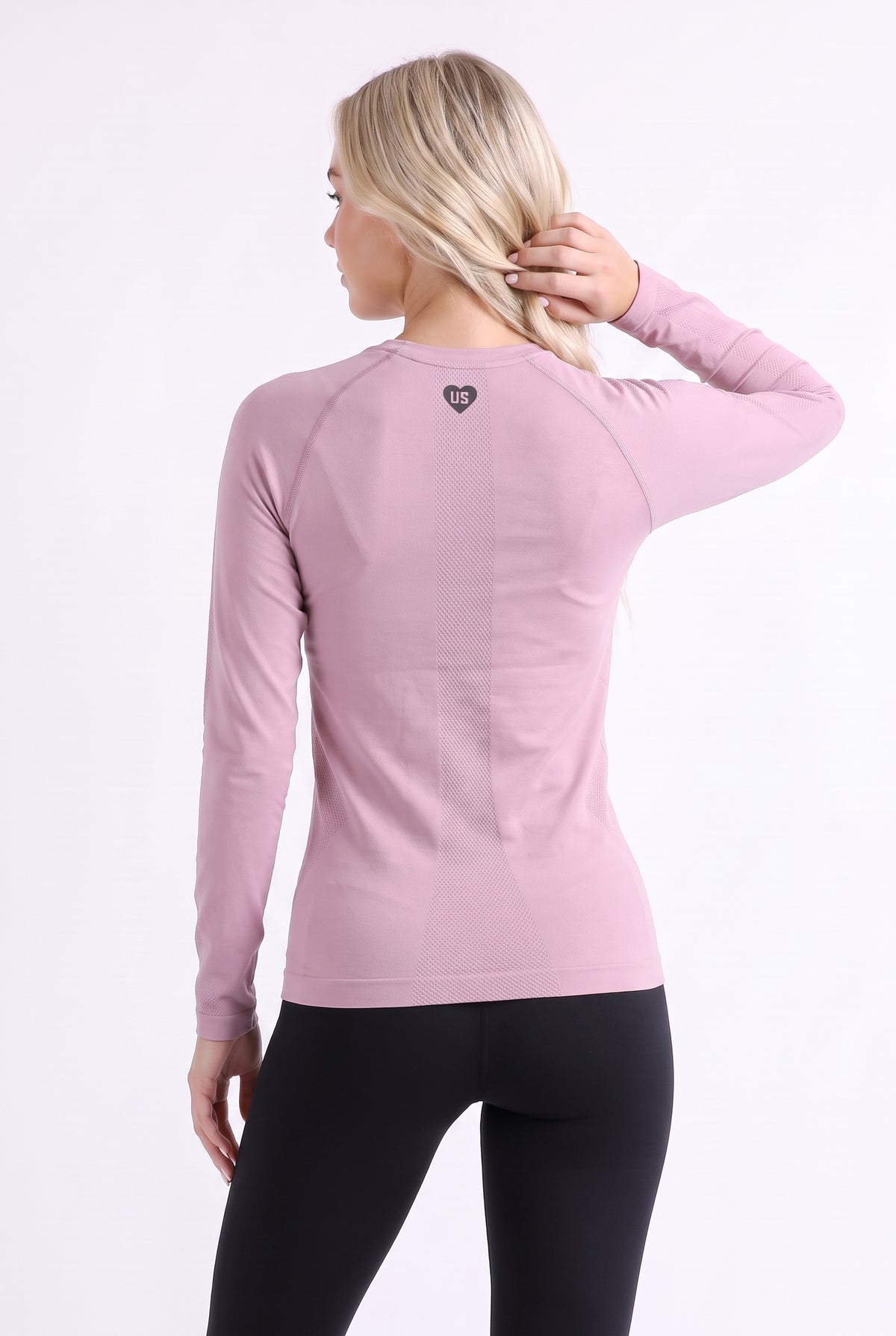 Longsleeve damski bezszwowy techniczny PRO dusty rose - Dakota