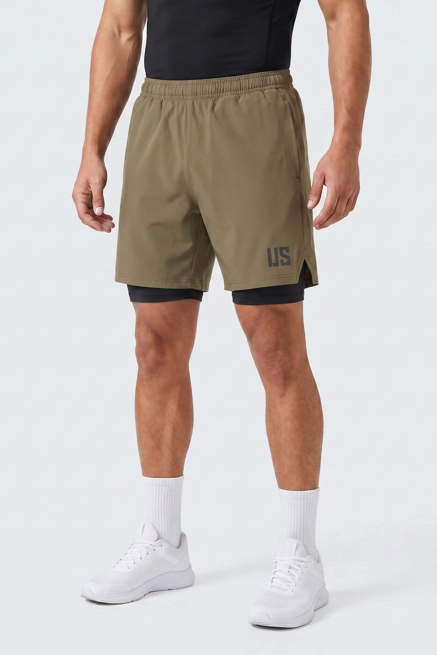 Spodenki do biegania PRO szybkoschnące khaki Camp Runner