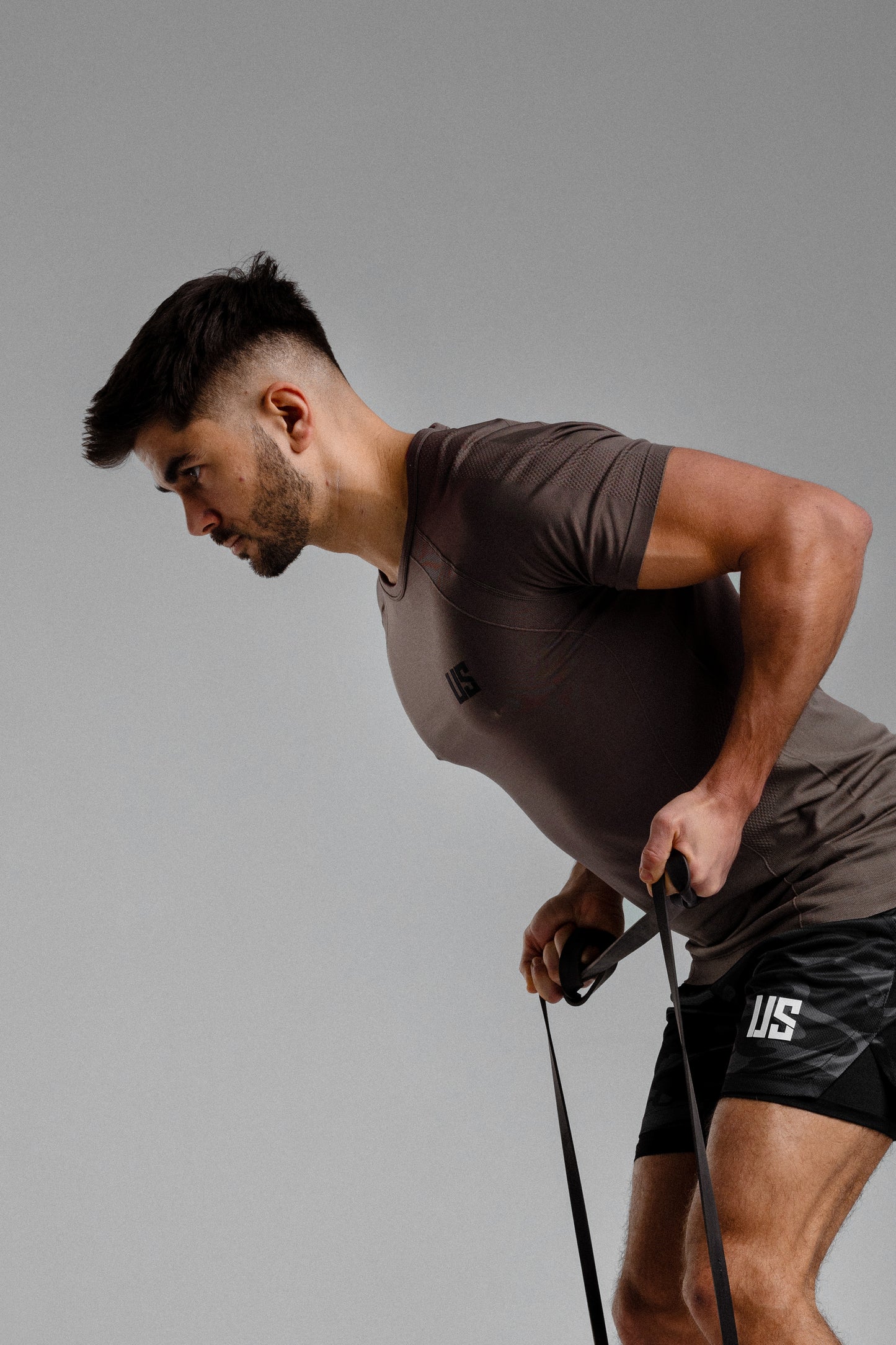 T-shirt bezszwowy techniczny brązowy Colorado