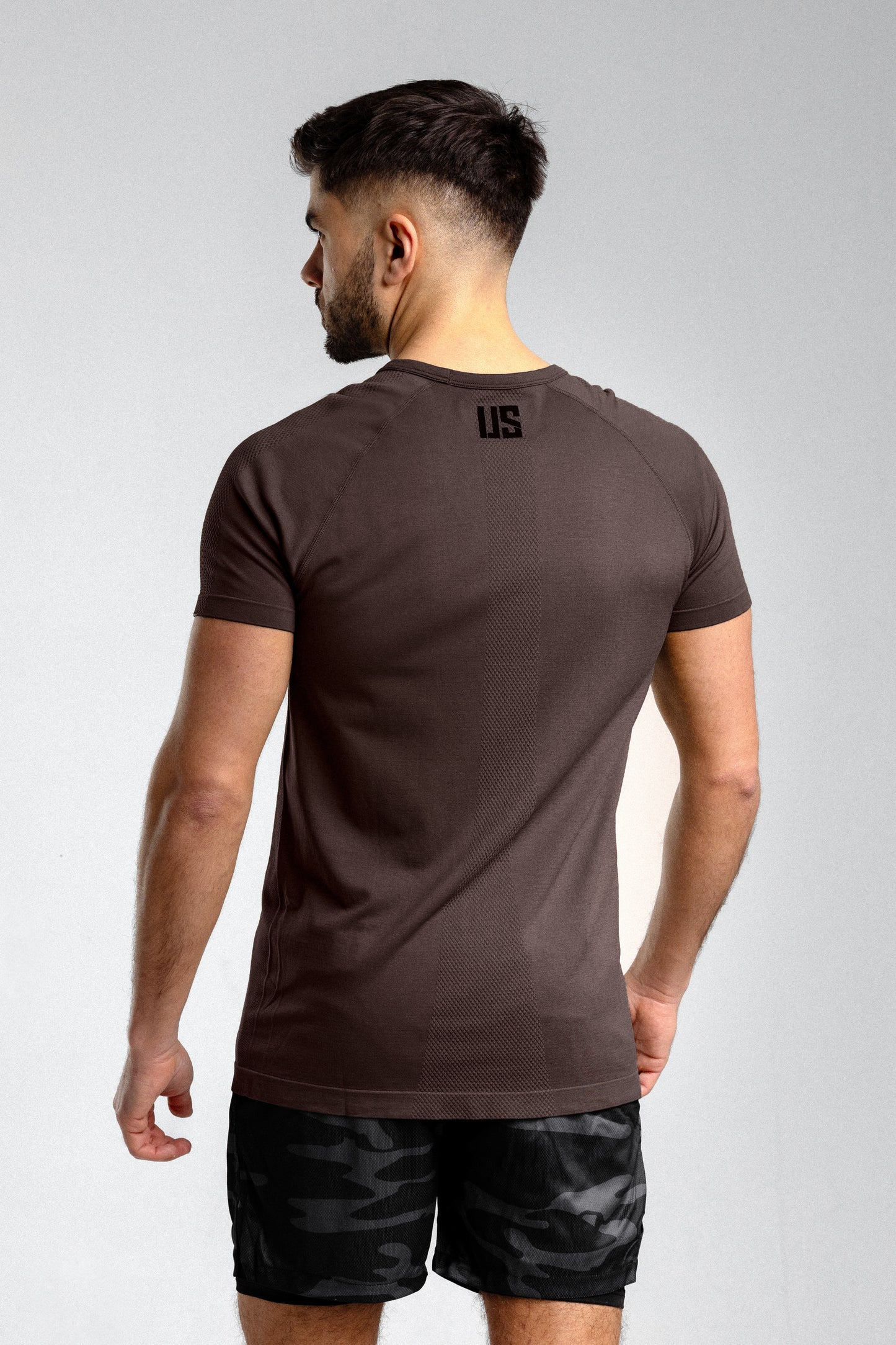 T-shirt bezszwowy techniczny brązowy Colorado