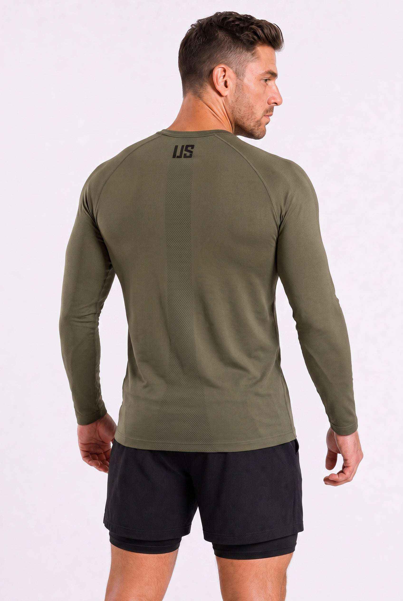 Longsleeve męski bezszwowy techniczny PRO force green - Columbia