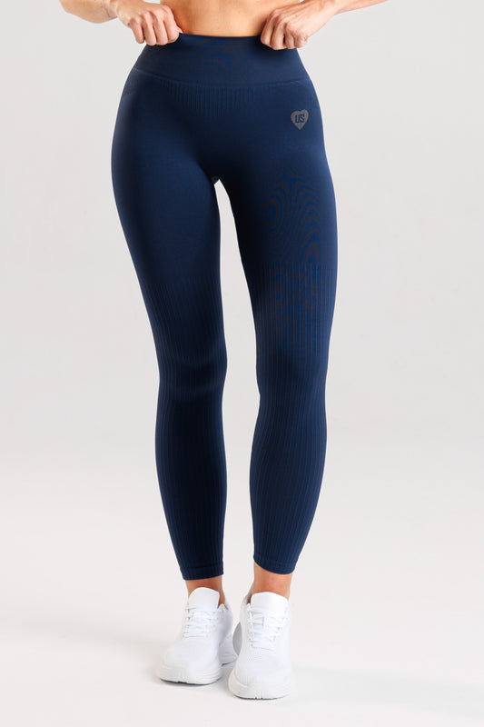 Legginsy bezszwowe PUSH UP PRO II granatowe Nevada