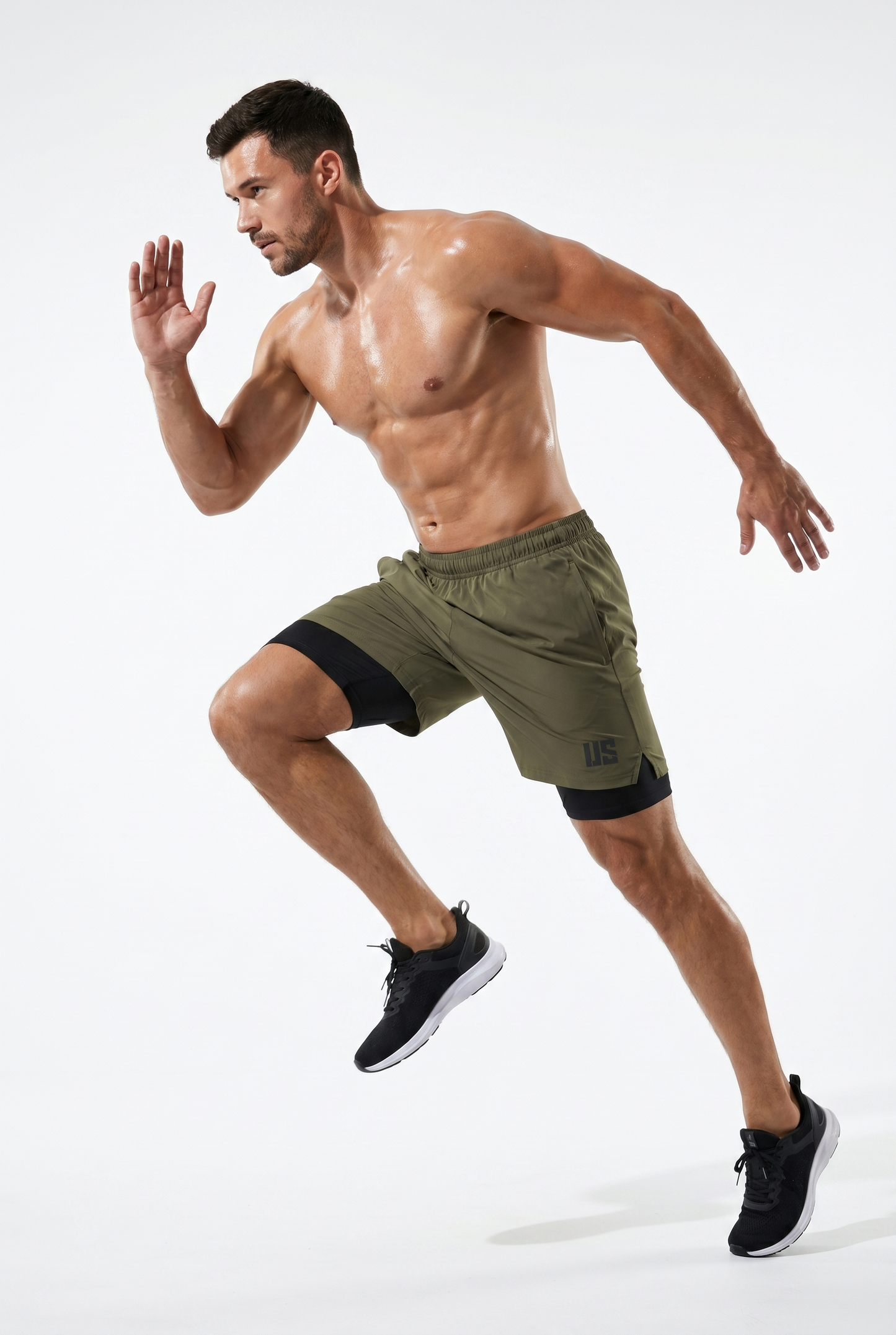 Spodenki do biegania PRO szybkoschnące khaki Camp Runner