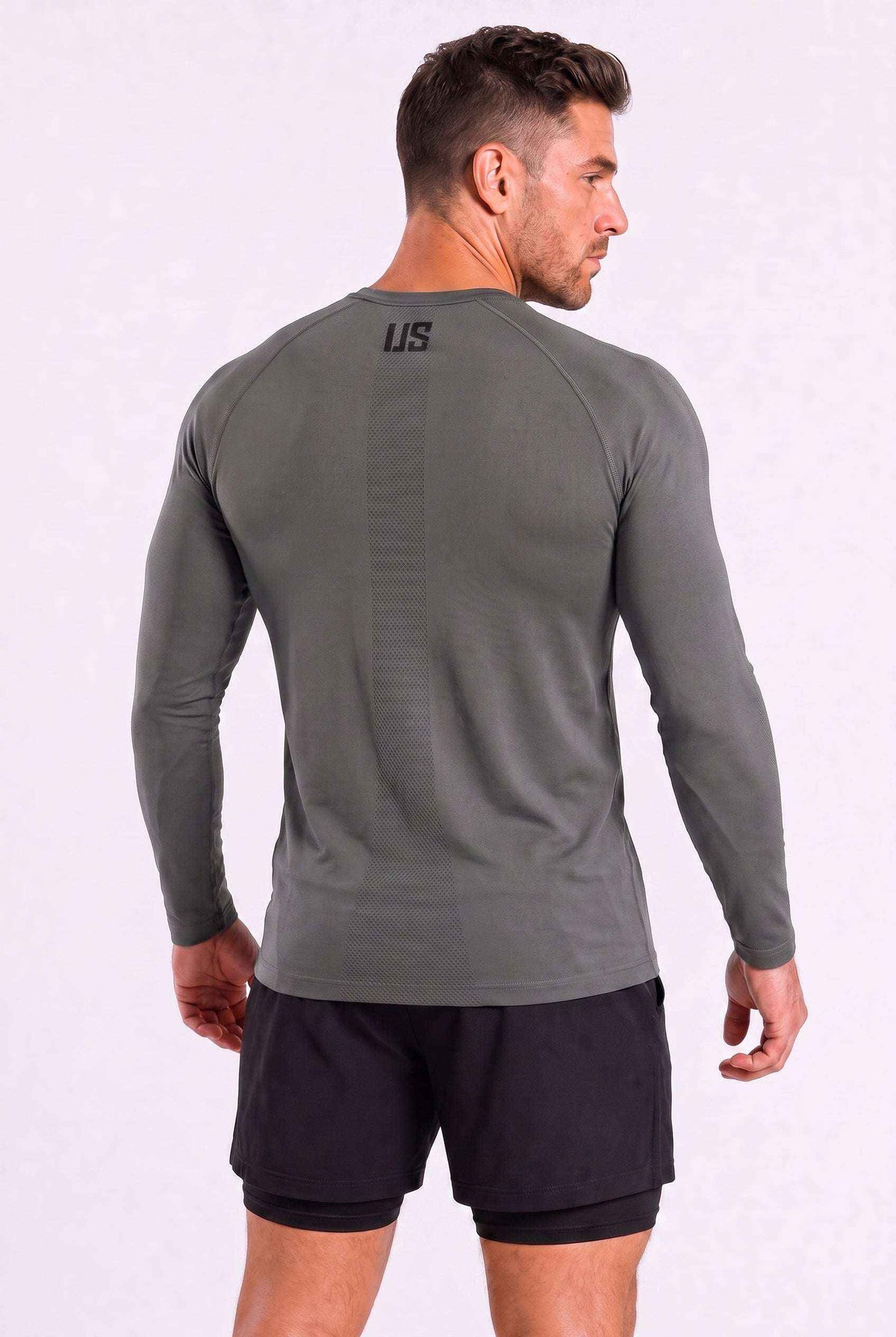 Longsleeve męski bezszwowy techniczny PRO grafitowy - Columbia