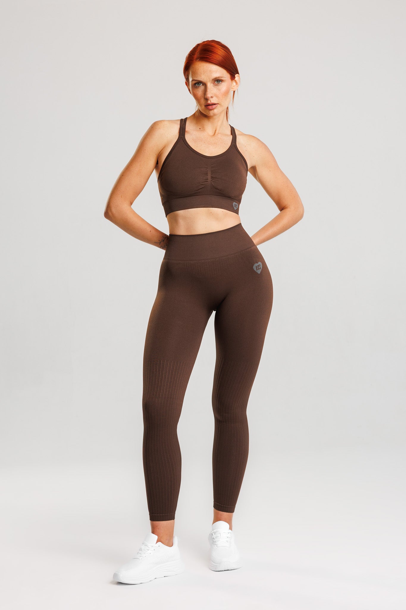 Legginsy bezszwowe PUSH UP PRO II espresso Nevada