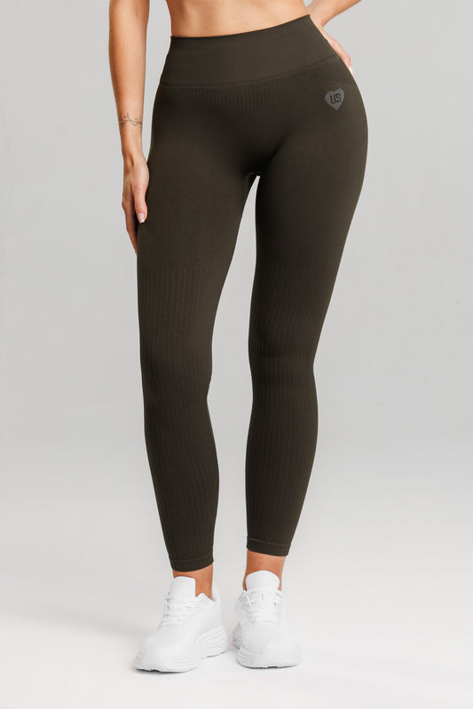 Legginsy bezszwowe PUSH UP PRO II forest green Nevada