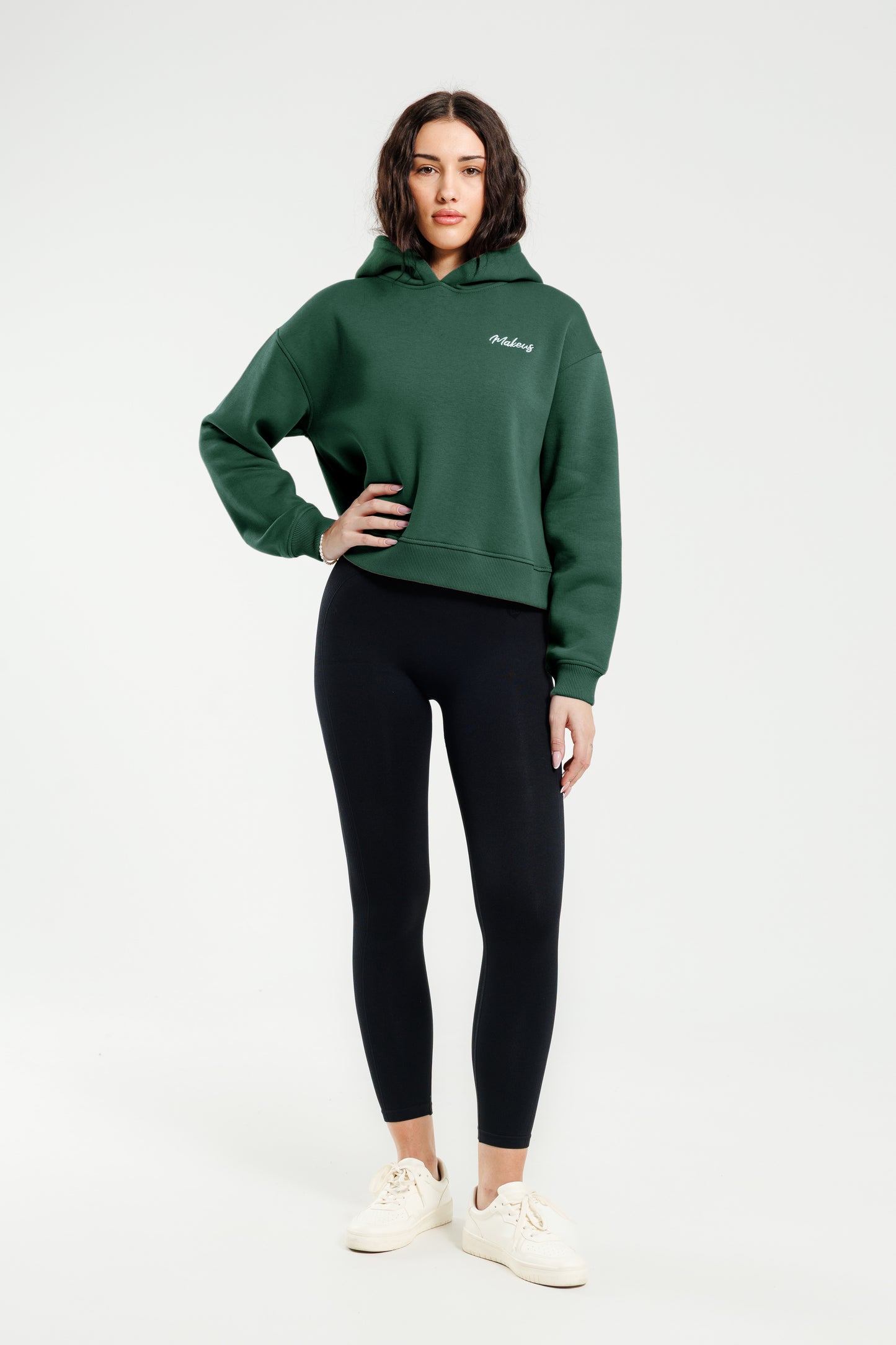 Bluza dresowa z kapturem zielona Everly SOFT PRO