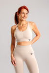 Biustonosz bezszwowy podkreślający plecy cream Savannah