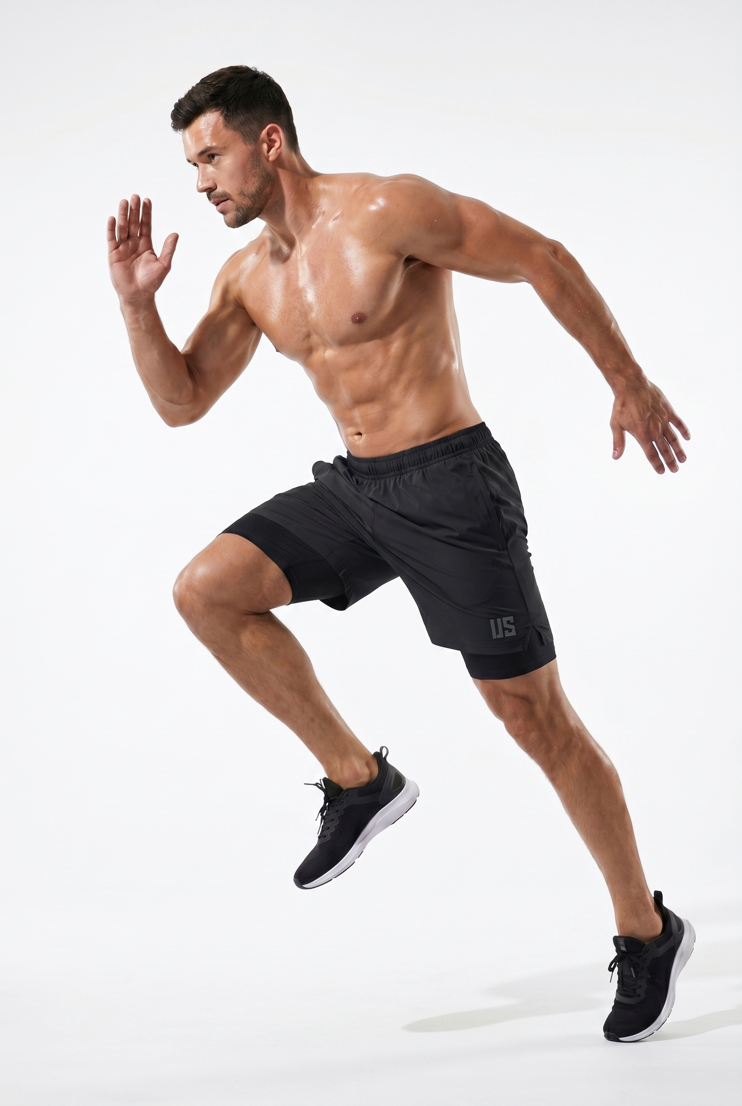 Spodenki do biegania PRO szybkoschnące grafitowe Camp Runner