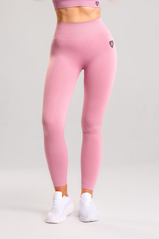 Legginsy bezszwowe PUSH UP PRO II dusty rose Nevada