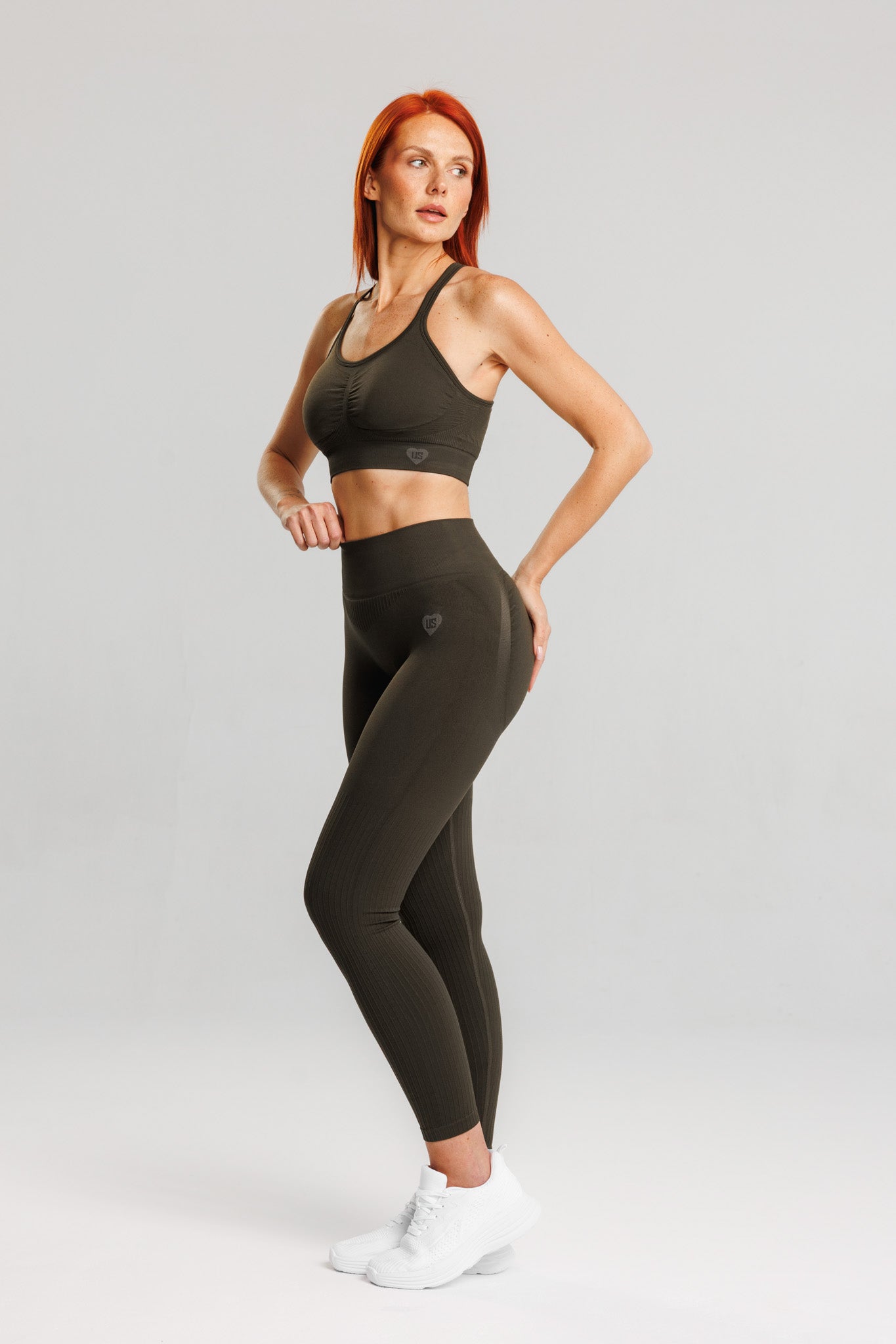 Biustonosz bezszwowy odkryte plecy forest green Nevada