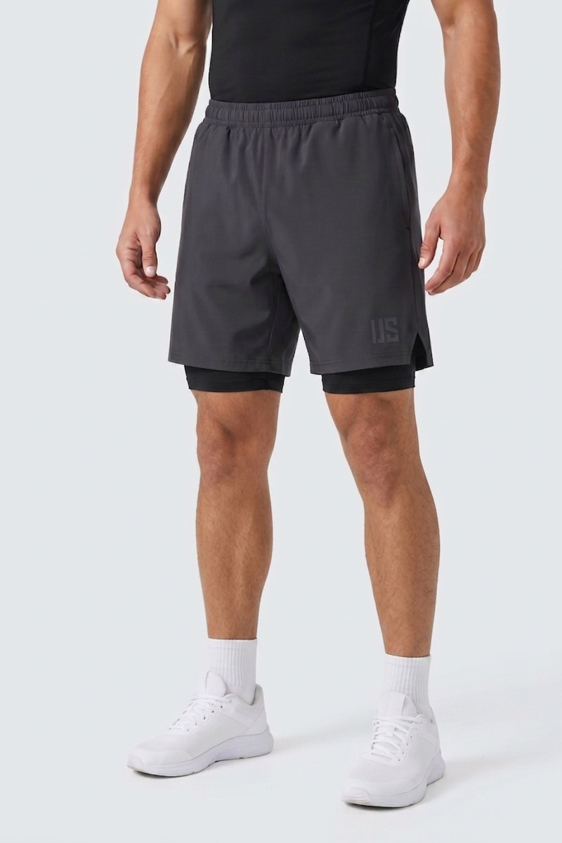 Spodenki do biegania PRO szybkoschnące grafitowe Camp Runner